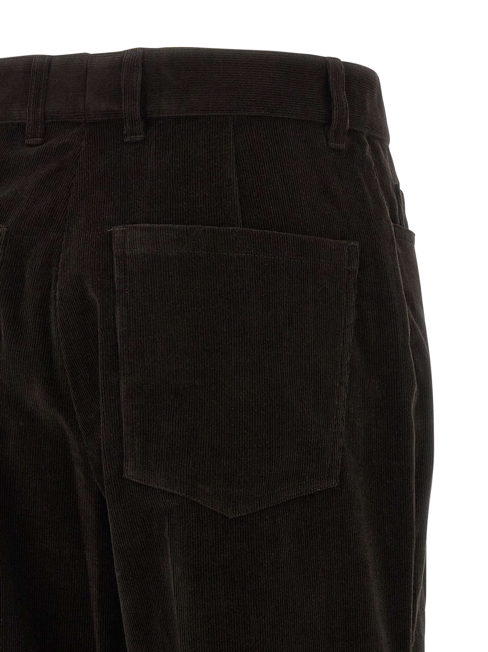 Ferragamo Brown Cotton Flared Women's Pants