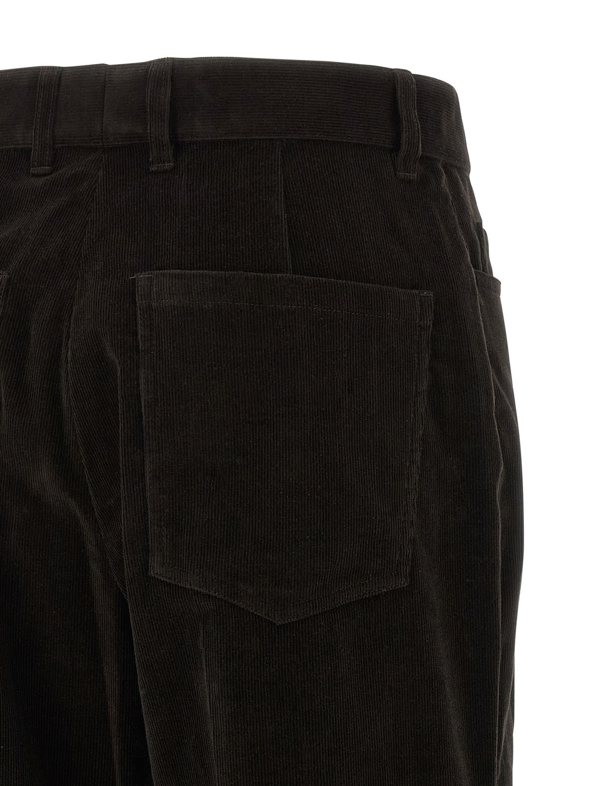 Ferragamo Brown Cotton Flared Women's Pants