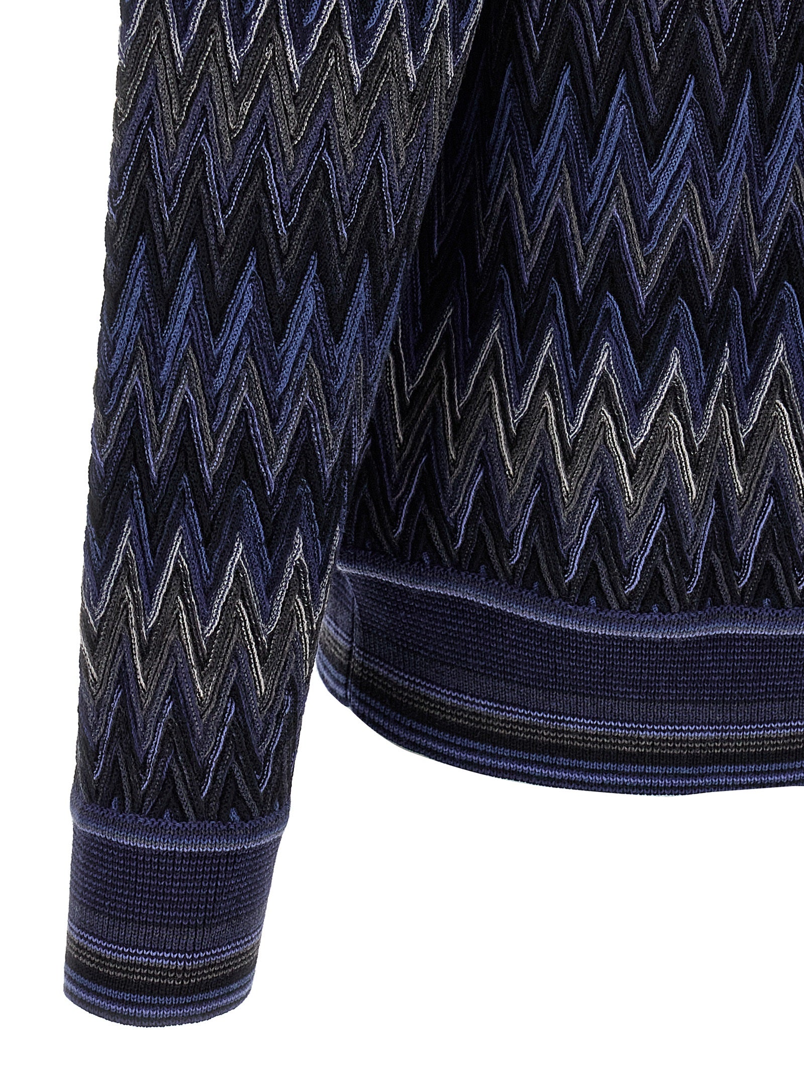 Missoni Blue Wool Men's Cardigan