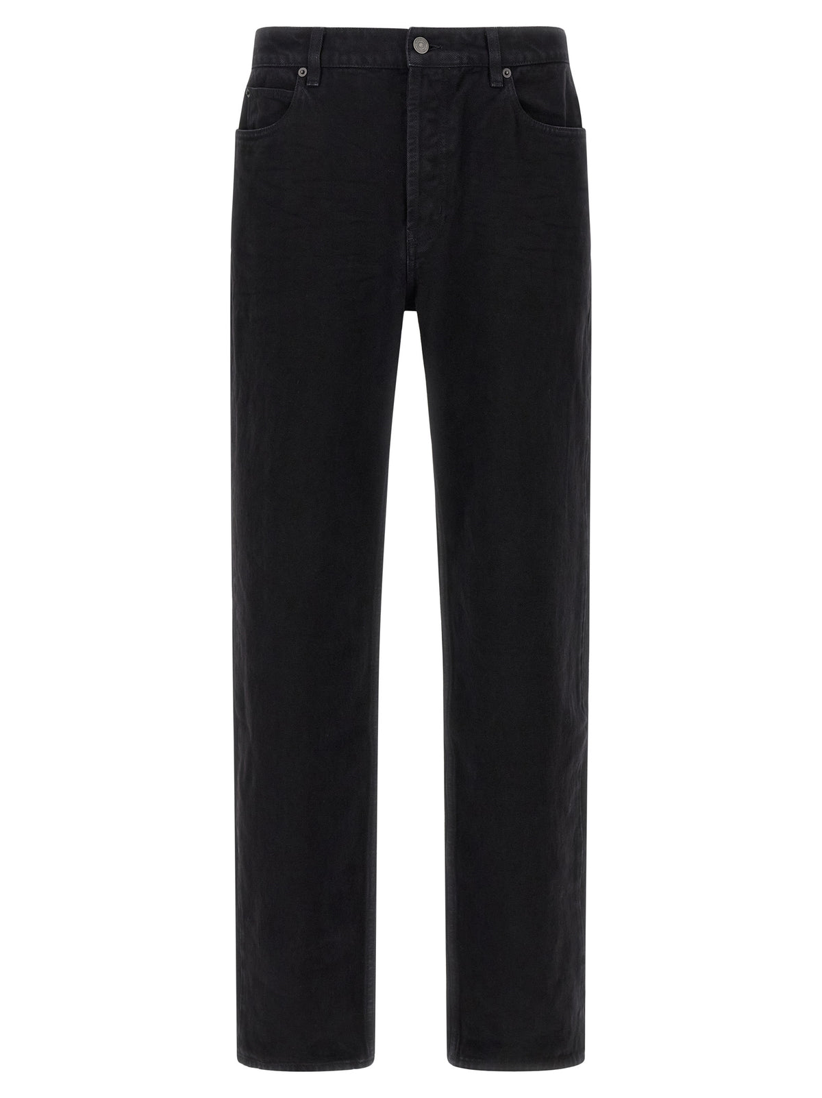 Saint Laurent Black Cotton Straight-Leg Men's Jeans