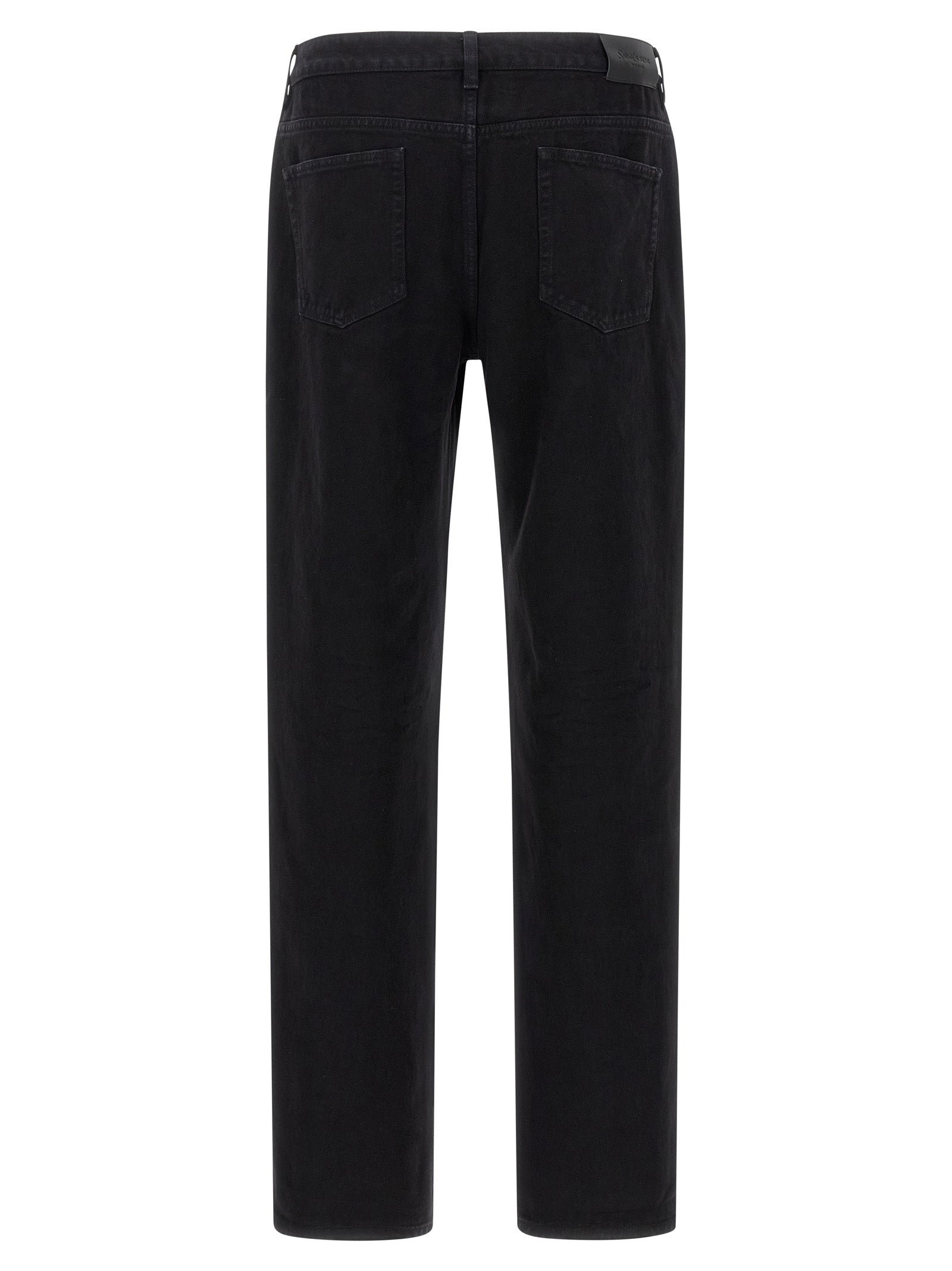 Saint Laurent Black Cotton Straight-Leg Men's Jeans