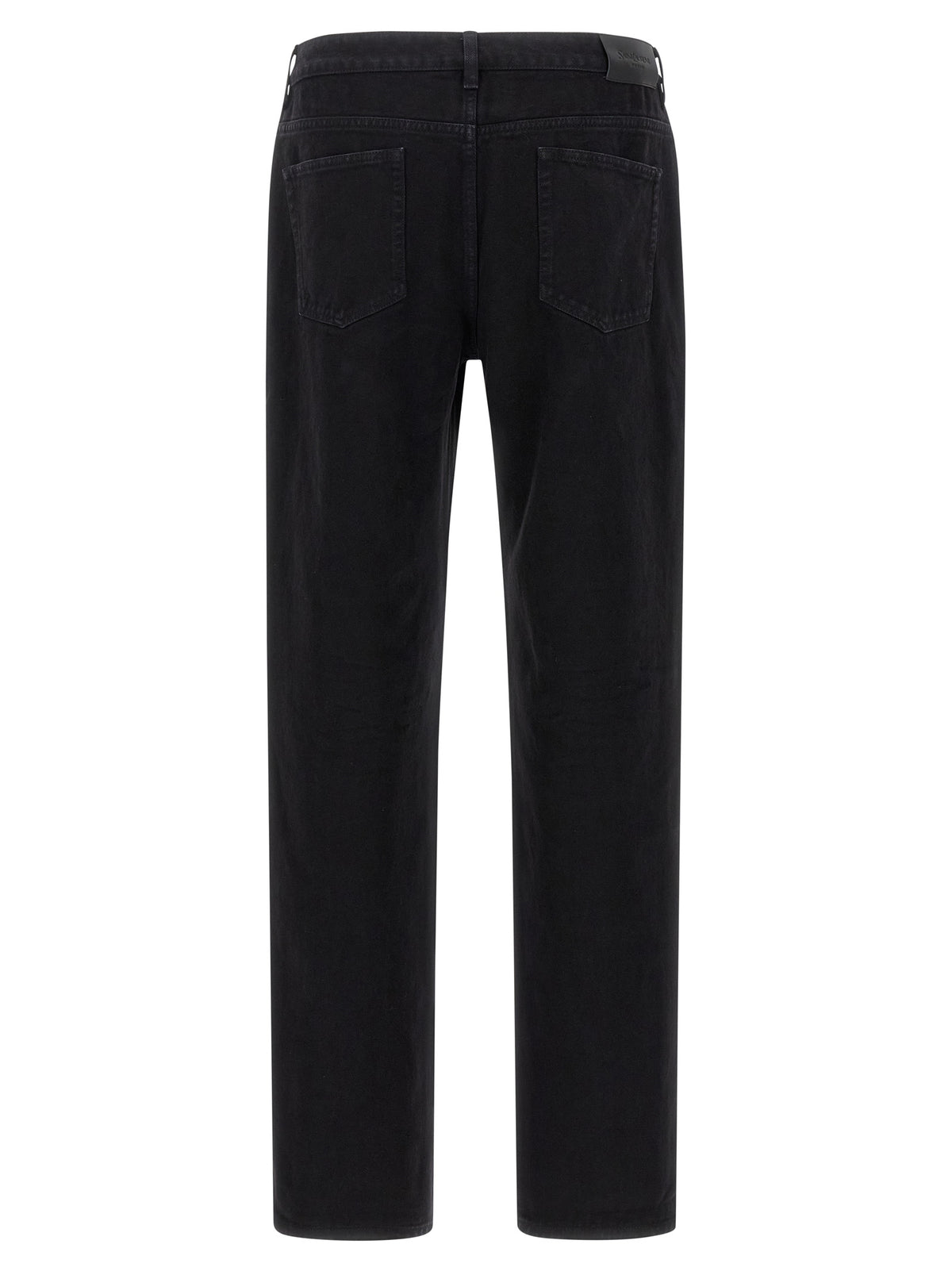 Saint Laurent Black Cotton Straight-Leg Men's Jeans