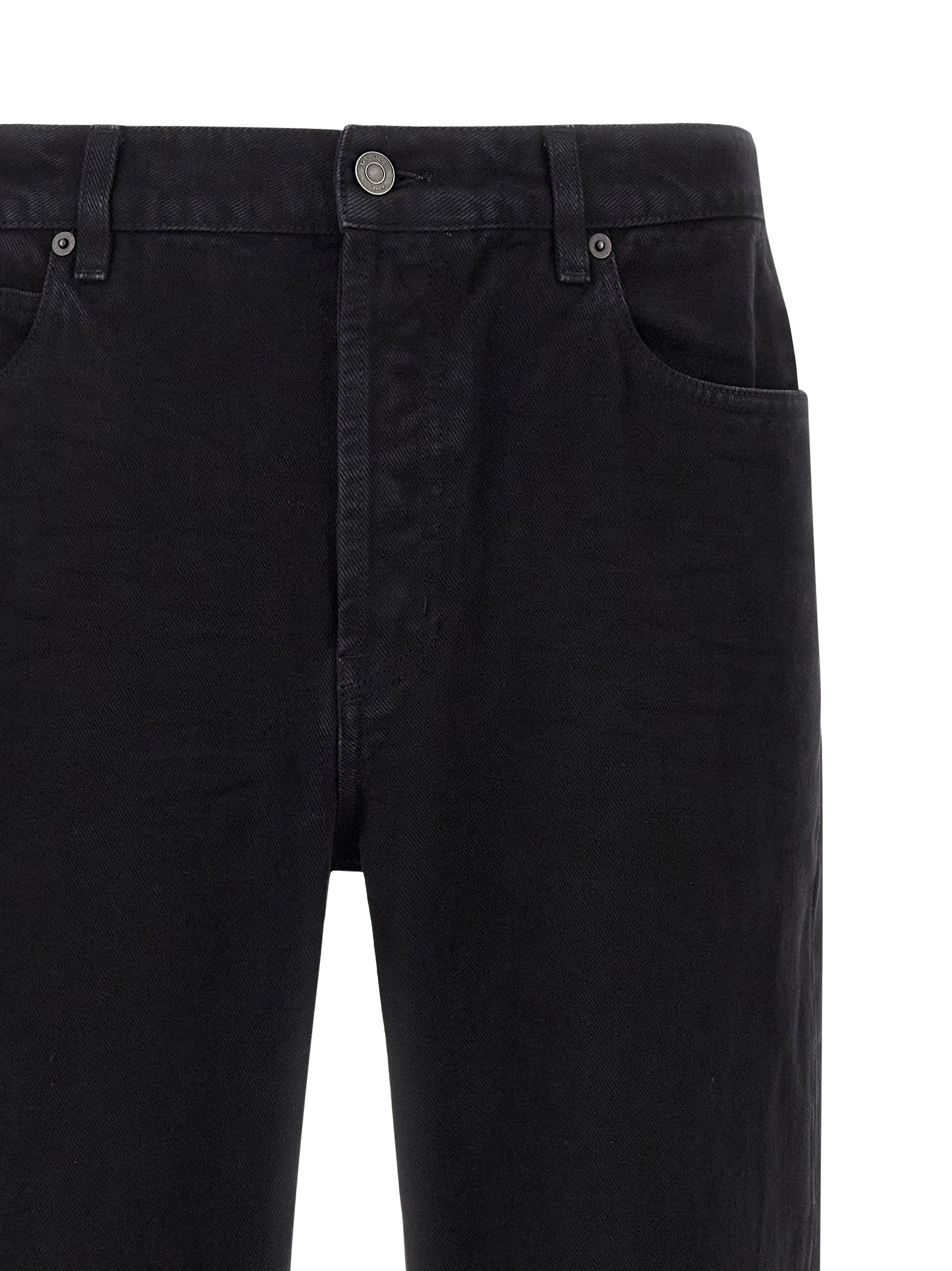 Saint Laurent Black Cotton Straight-Leg Men's Jeans