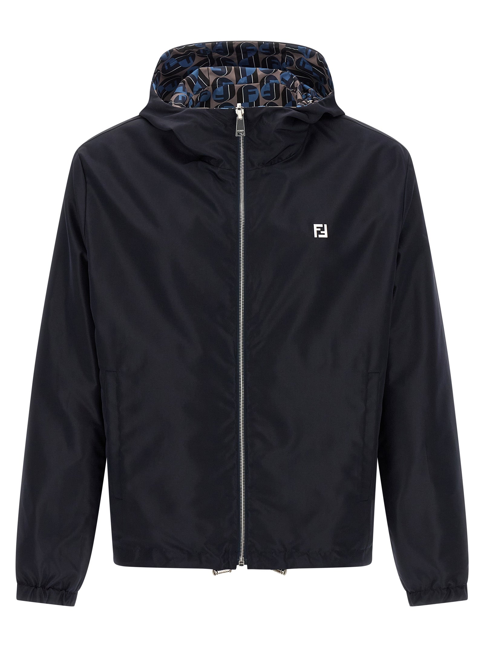 Fendi Blue Polyester Shell Men's Jacket