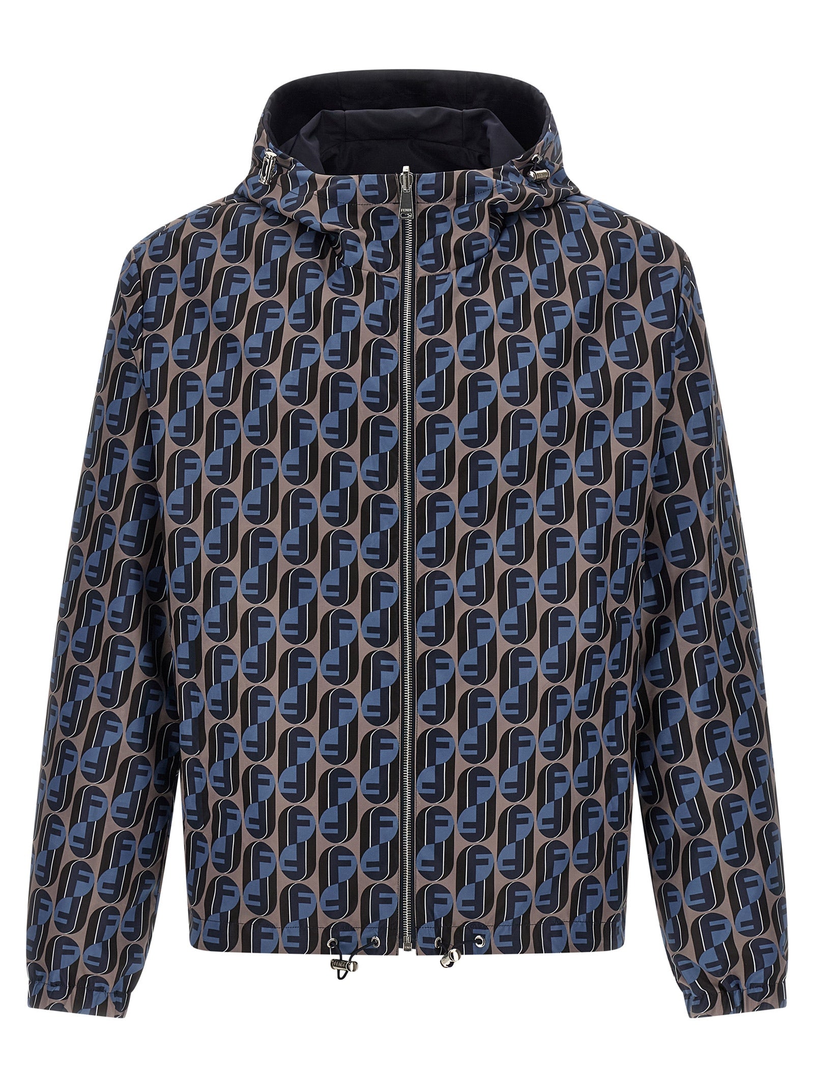 Fendi Blue Polyester Shell Men's Jacket