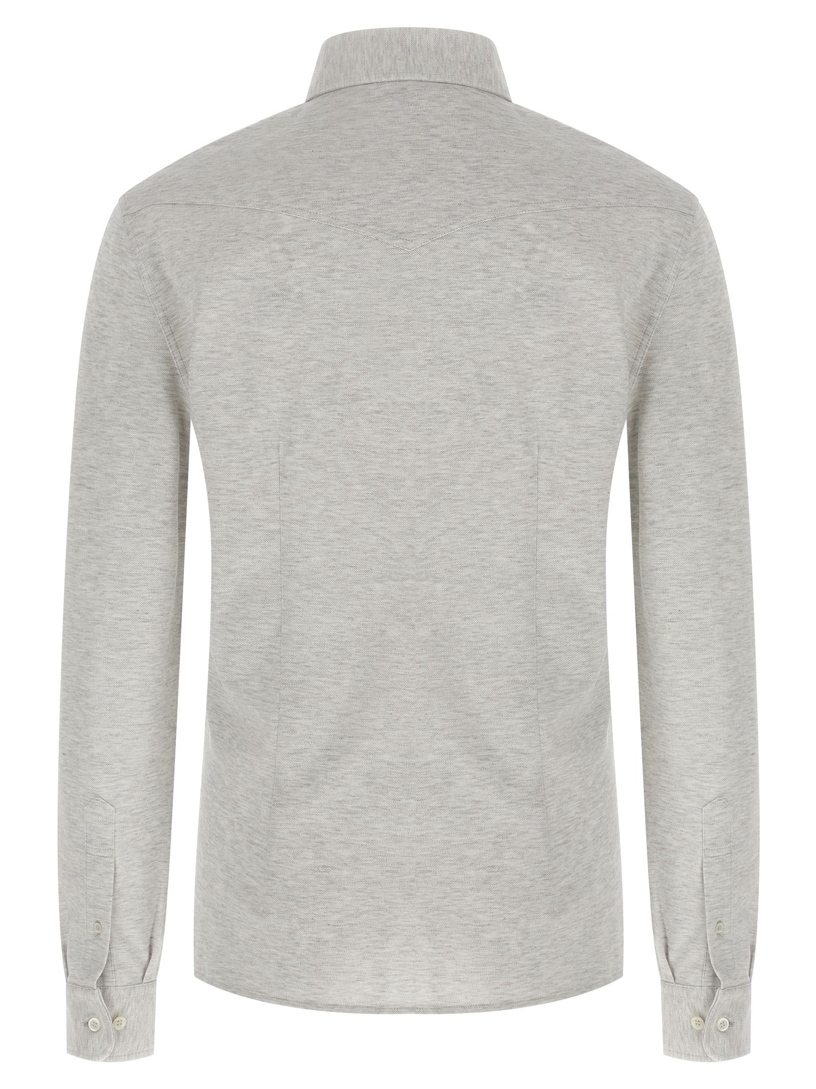 Brunello Cucinelli Gray Cotton Men's Blouse