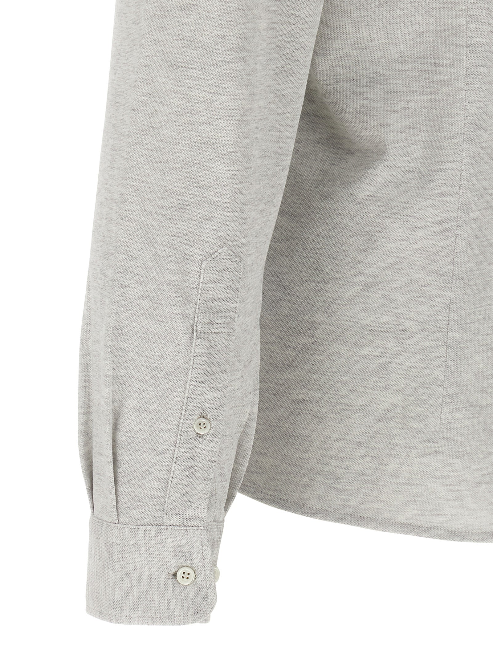Brunello Cucinelli Gray Cotton Men's Blouse