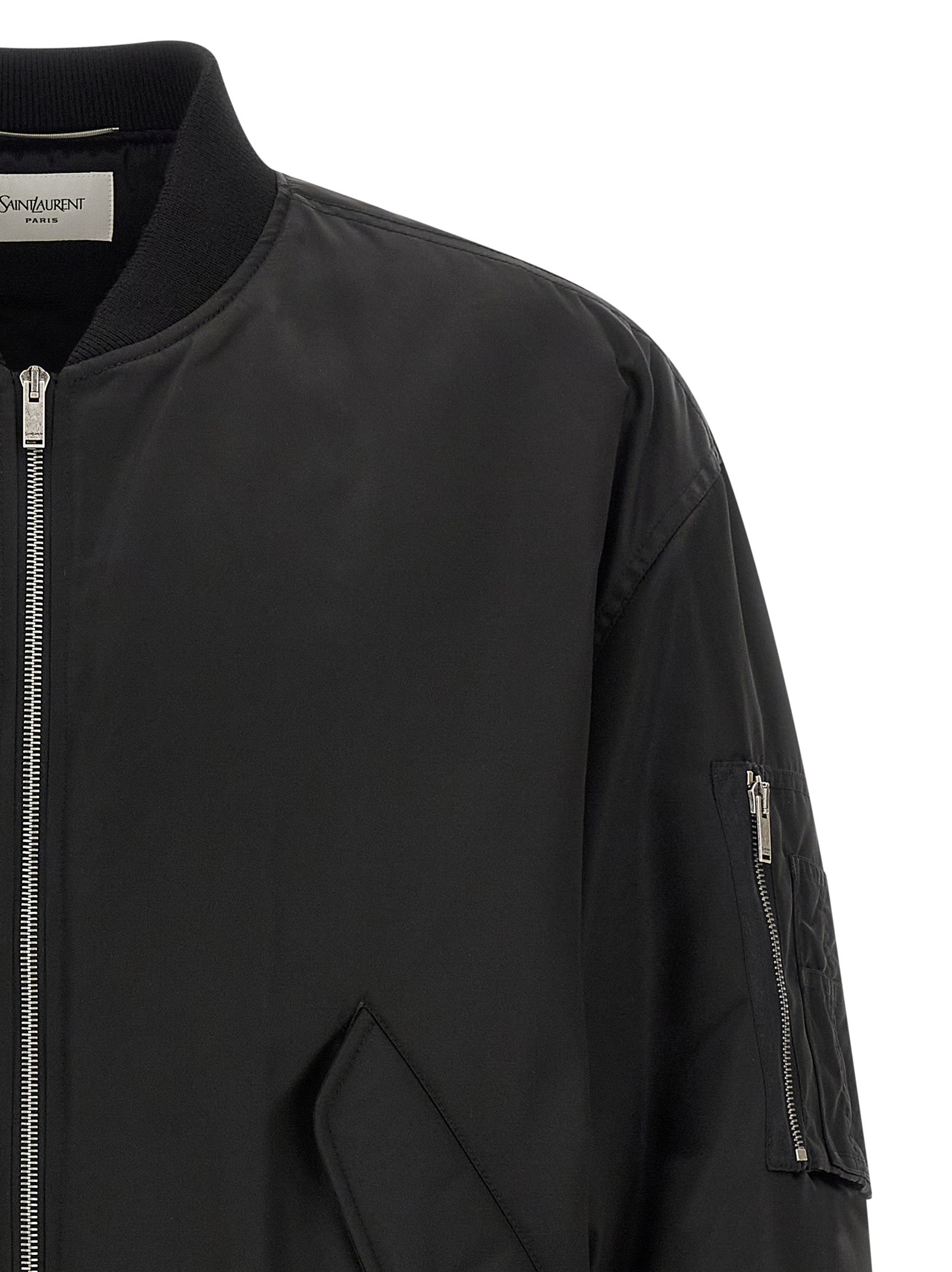 Saint Laurent Black Polyamide Men's Bomber