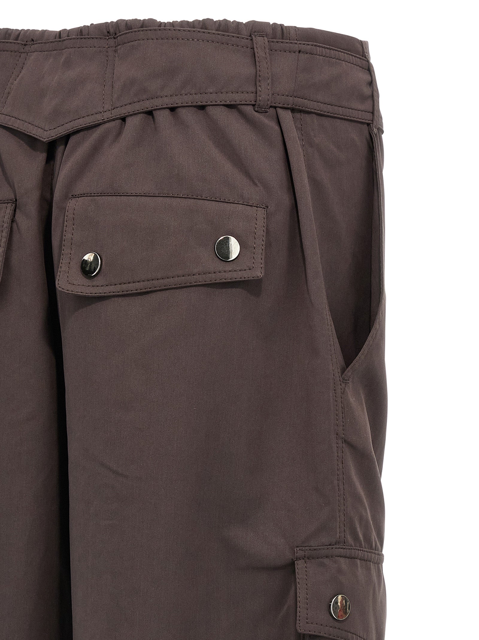 The Andamane Brown Polyester Cargo Women's Pants