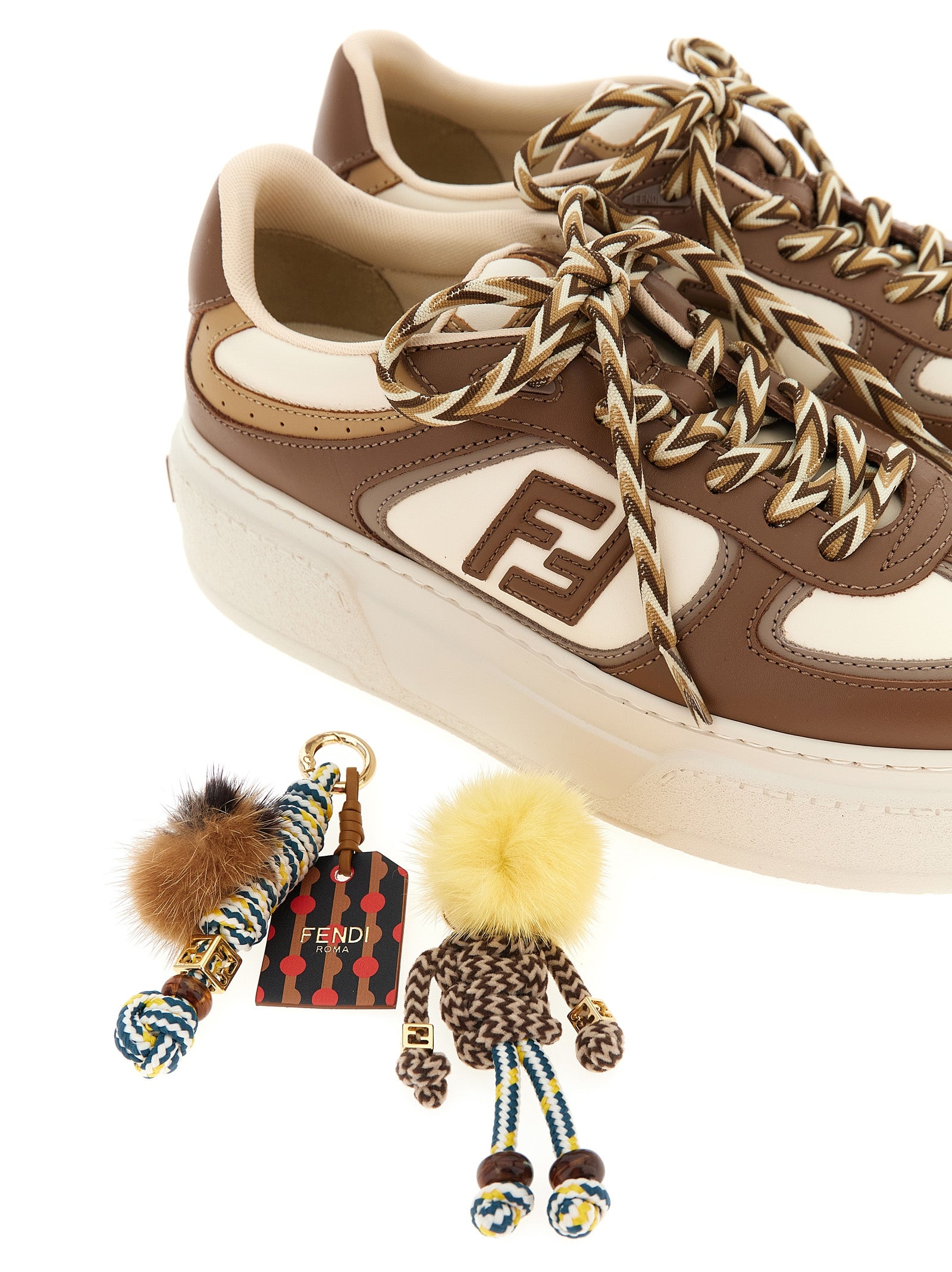Fendi Multicolor Calfskin Platform Women's Sneakers