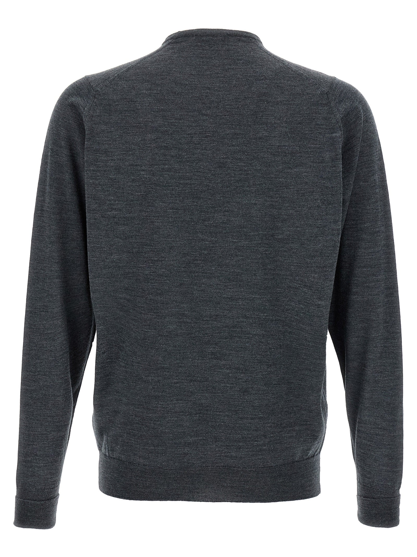 JOHN SMEDLEY Gray Merino Wool Men's Cardigan