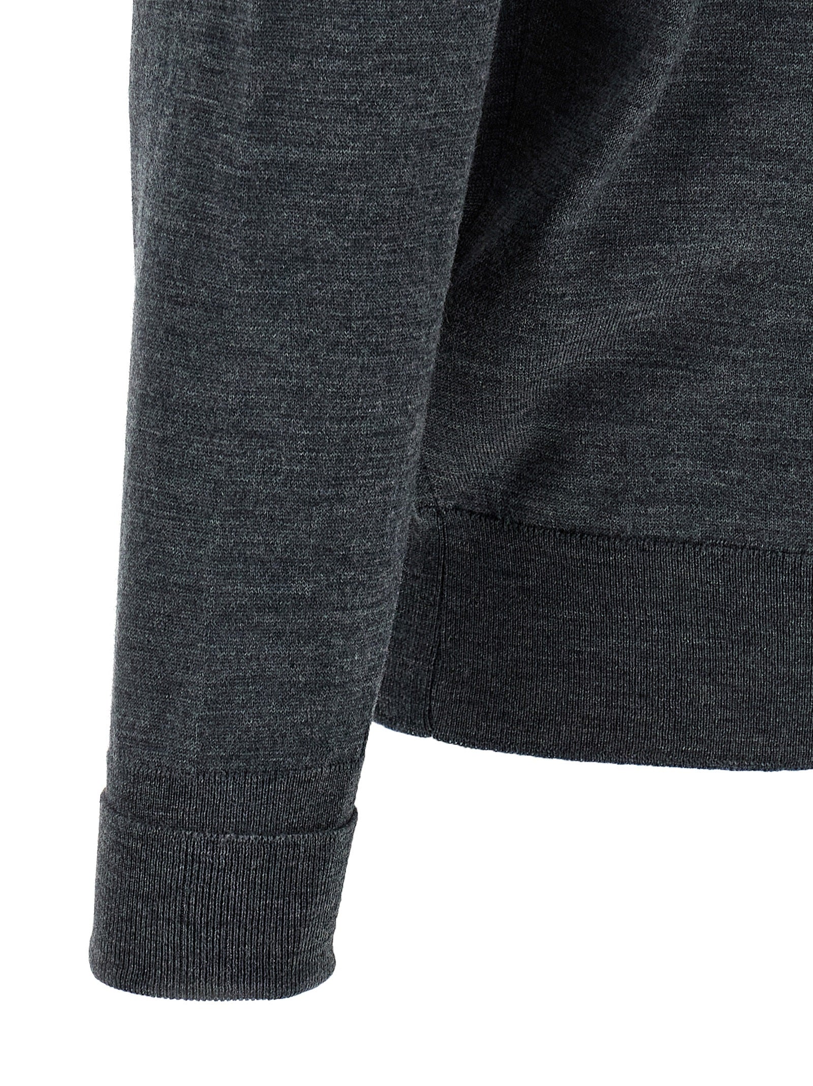 JOHN SMEDLEY Gray Merino Wool Men's Cardigan