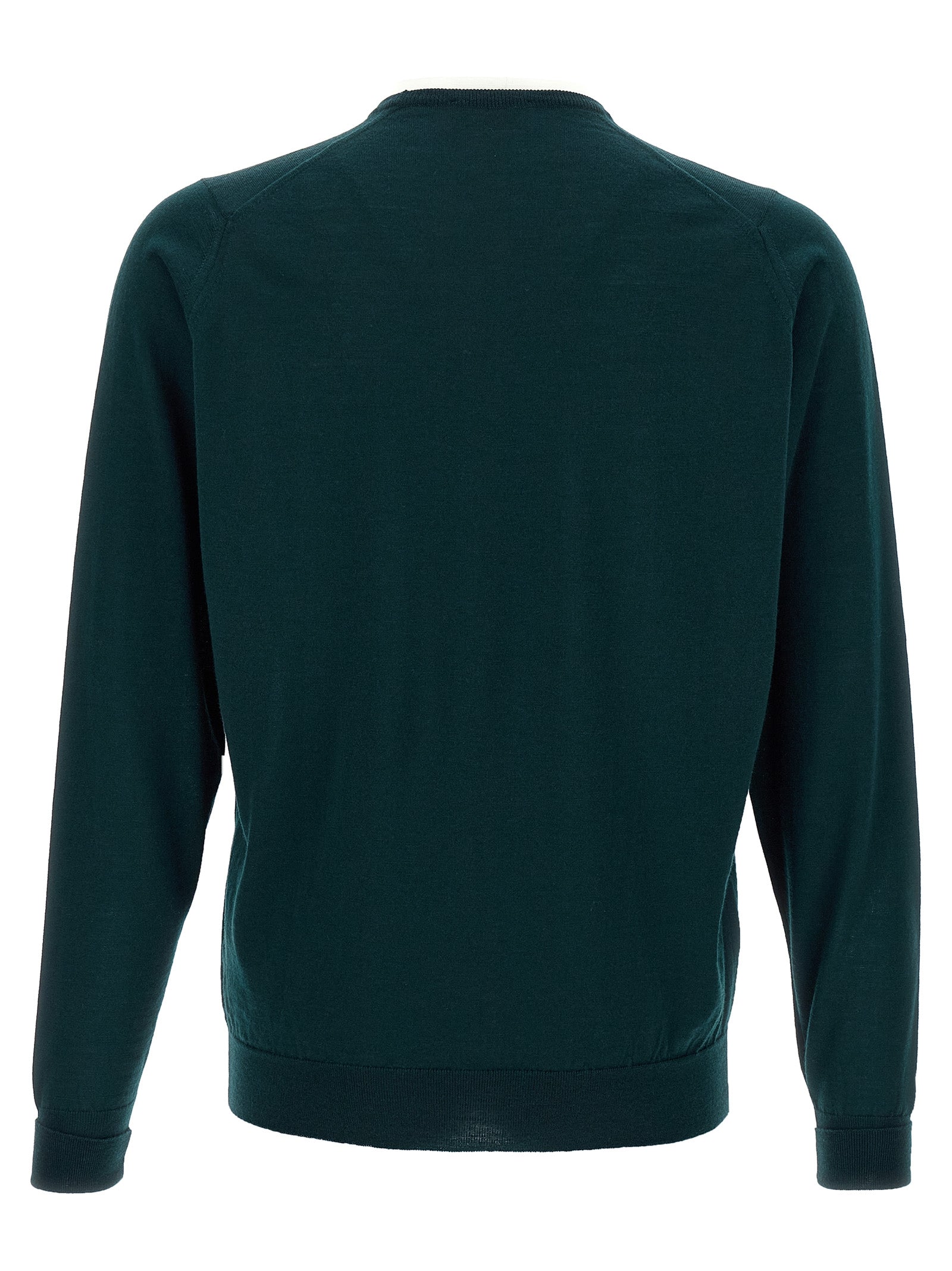 JOHN SMEDLEY Bicolor Merino Wool Men's Cardigan