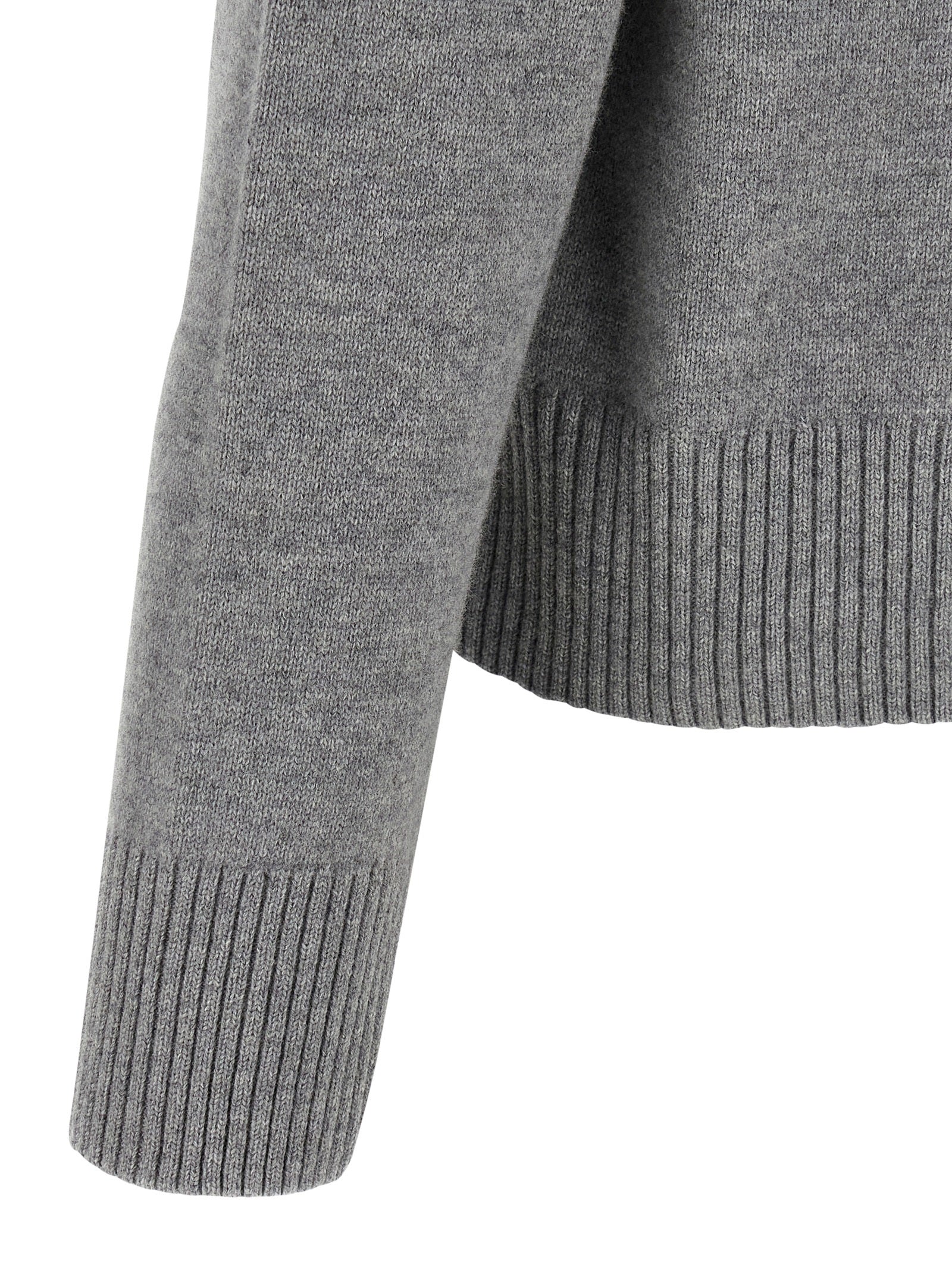 Ami Paris Gray Wool Men's Cardigan