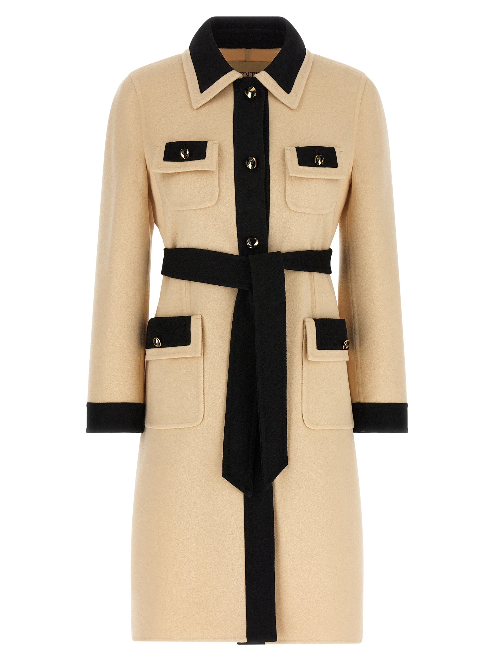 Valentino Garavani Beige Virgin Wool Women's Coat
