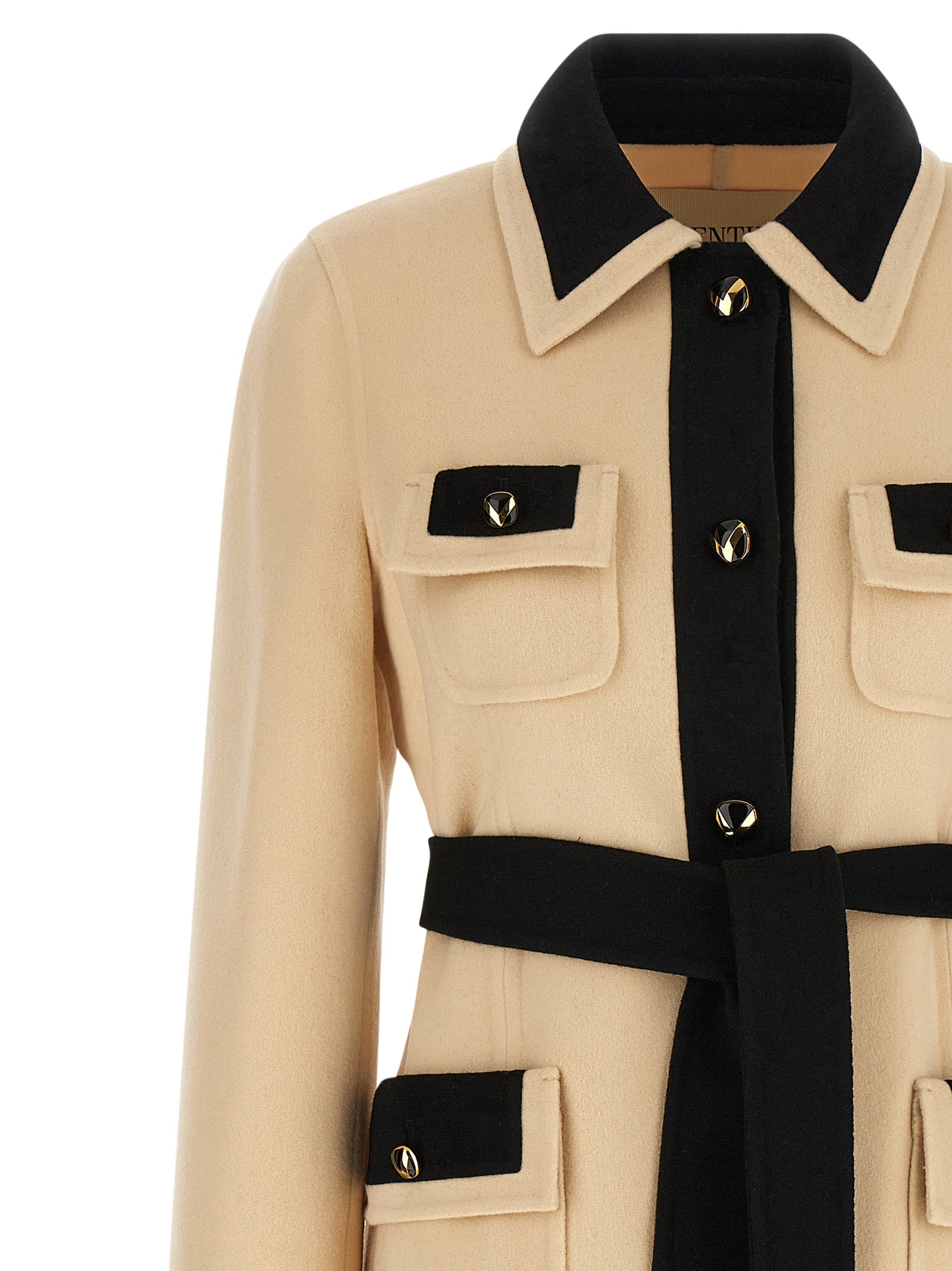 Valentino Garavani Beige Virgin Wool Women's Coat