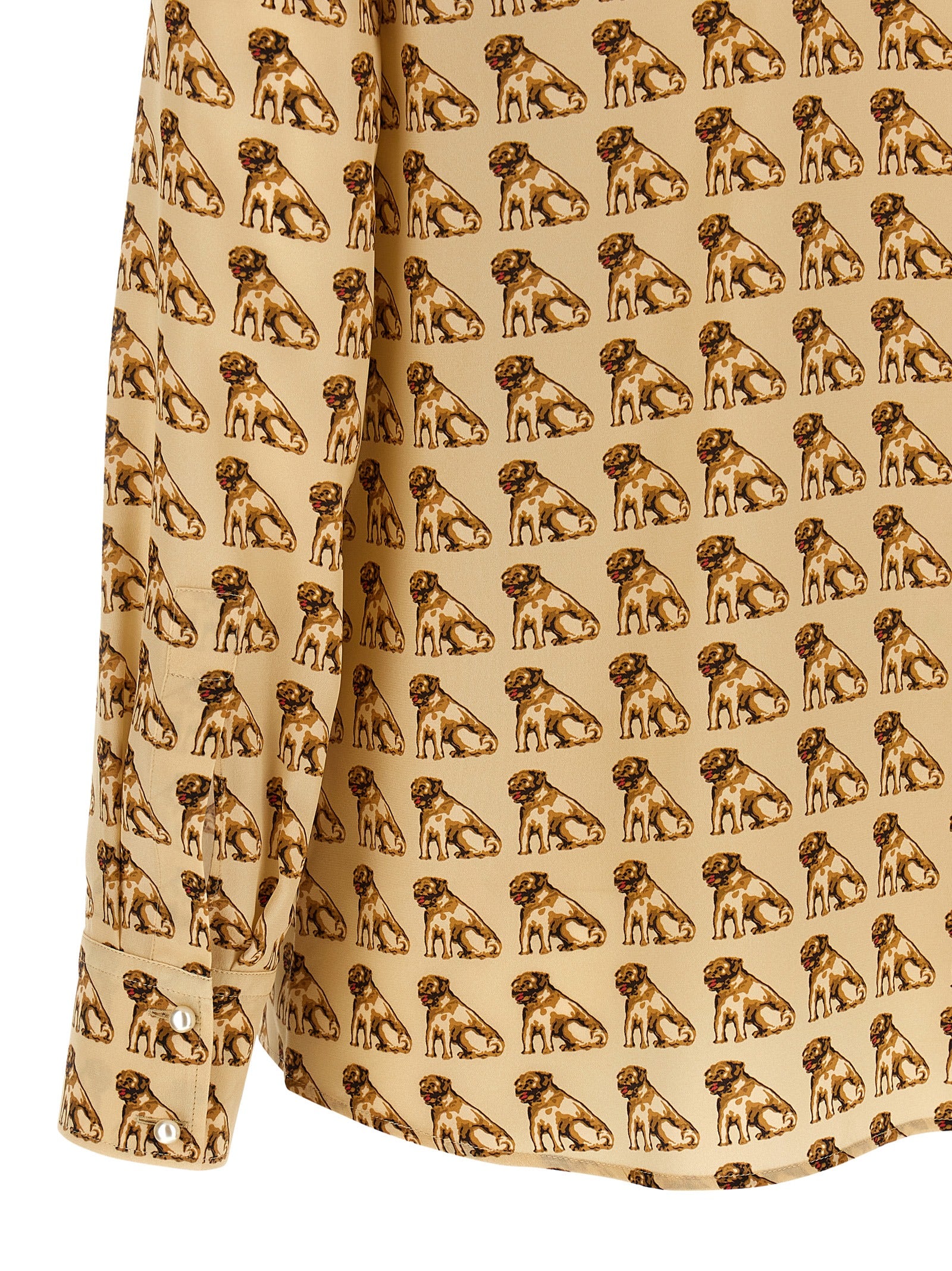 Valentino Garavani Beige Silk Women's Blouse