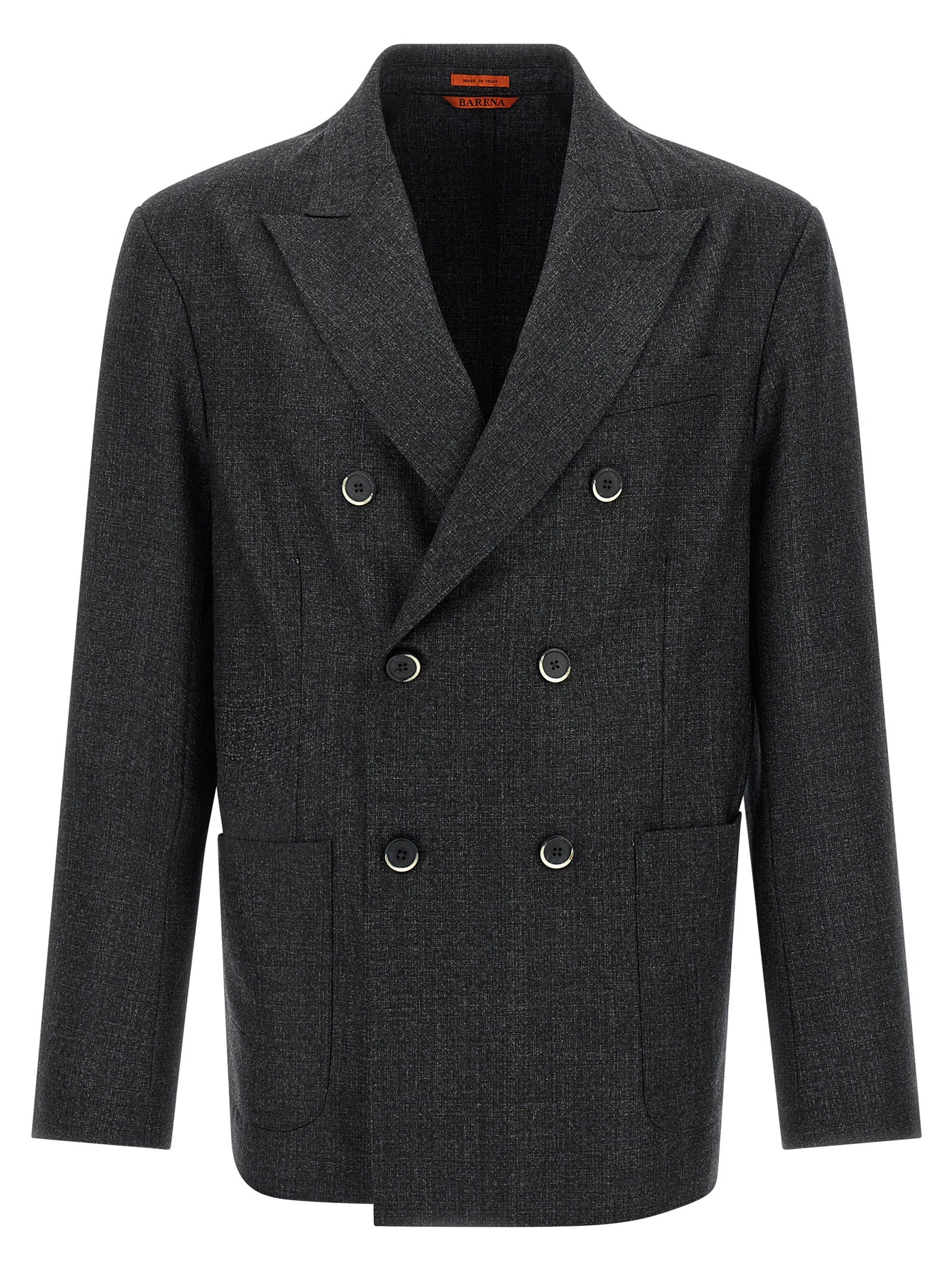BARENA Gray Virgin Wool Men's Blazer