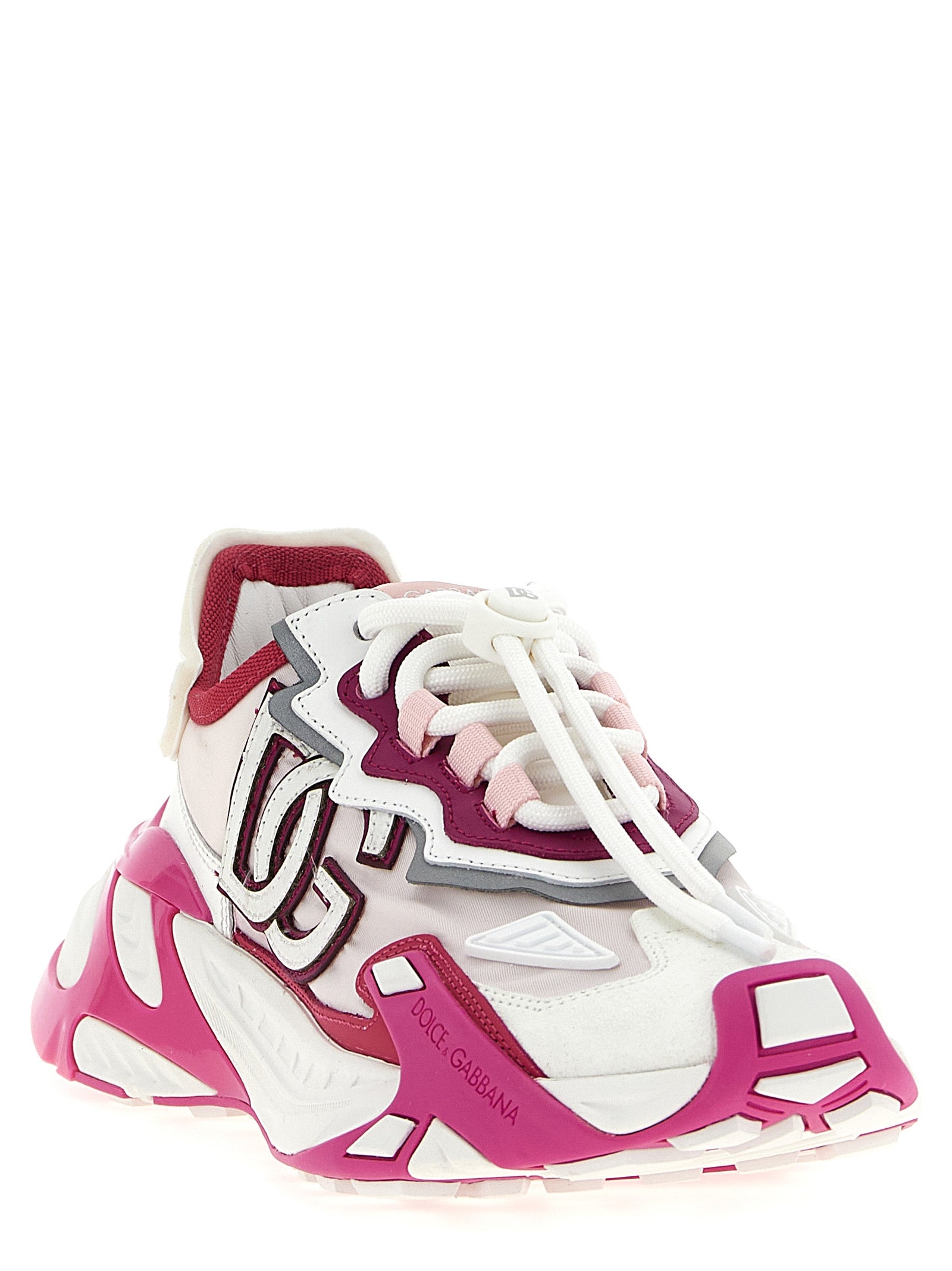Dolce & Gabbana Fuchsia Viscose Athletic Women's Sneakers