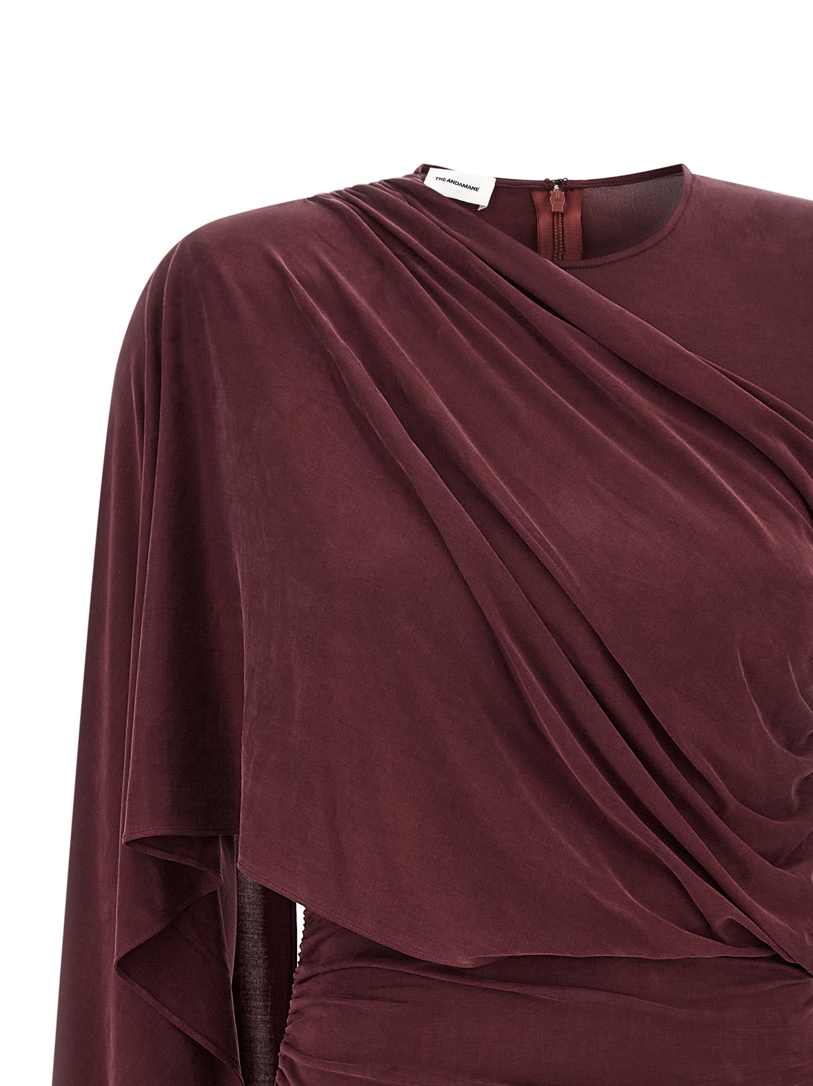 The Andamane Bordeaux Copper Short Women's Dress