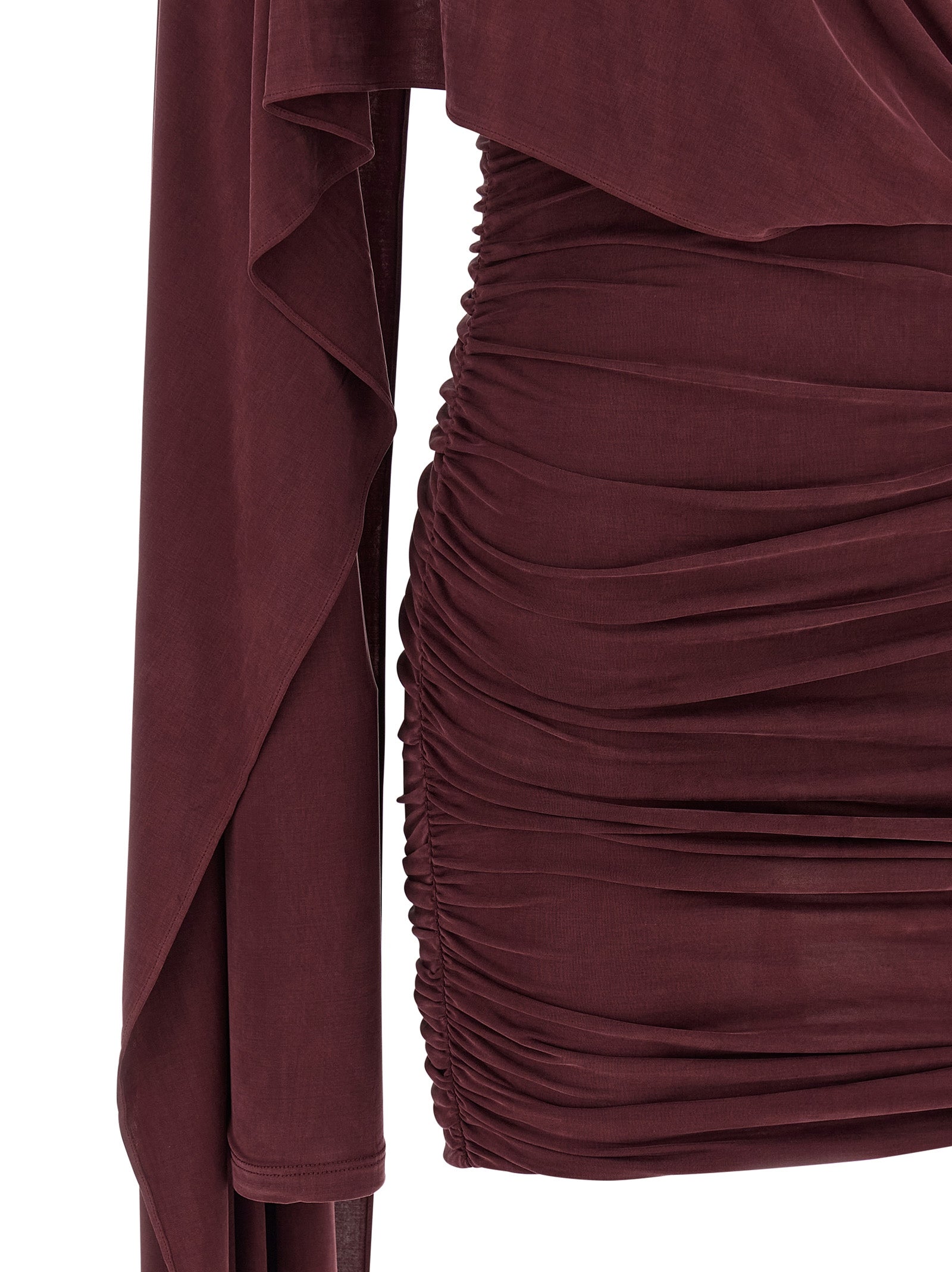 The Andamane Bordeaux Copper Short Women's Dress