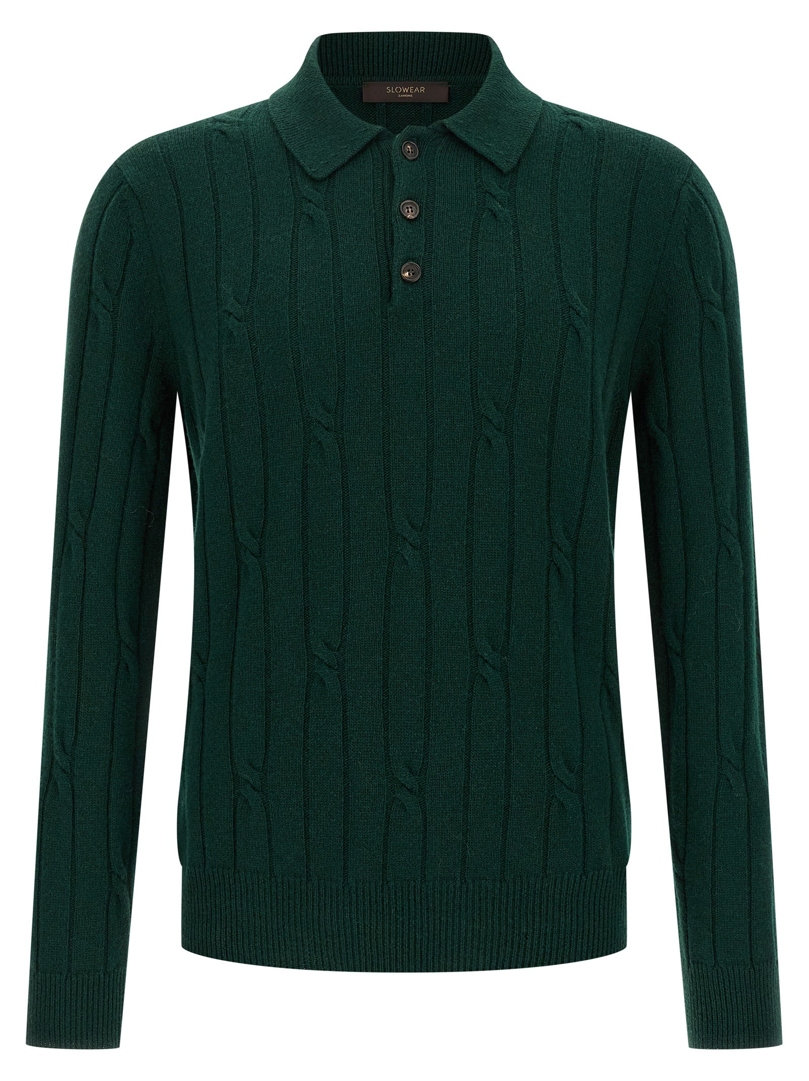 ZANONE Bicolor Virgin Wool Polo Men's Shirt