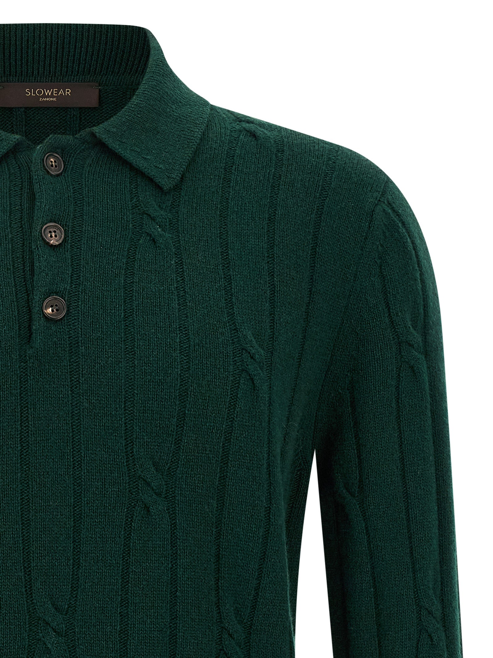 ZANONE Bicolor Virgin Wool Polo Men's Shirt
