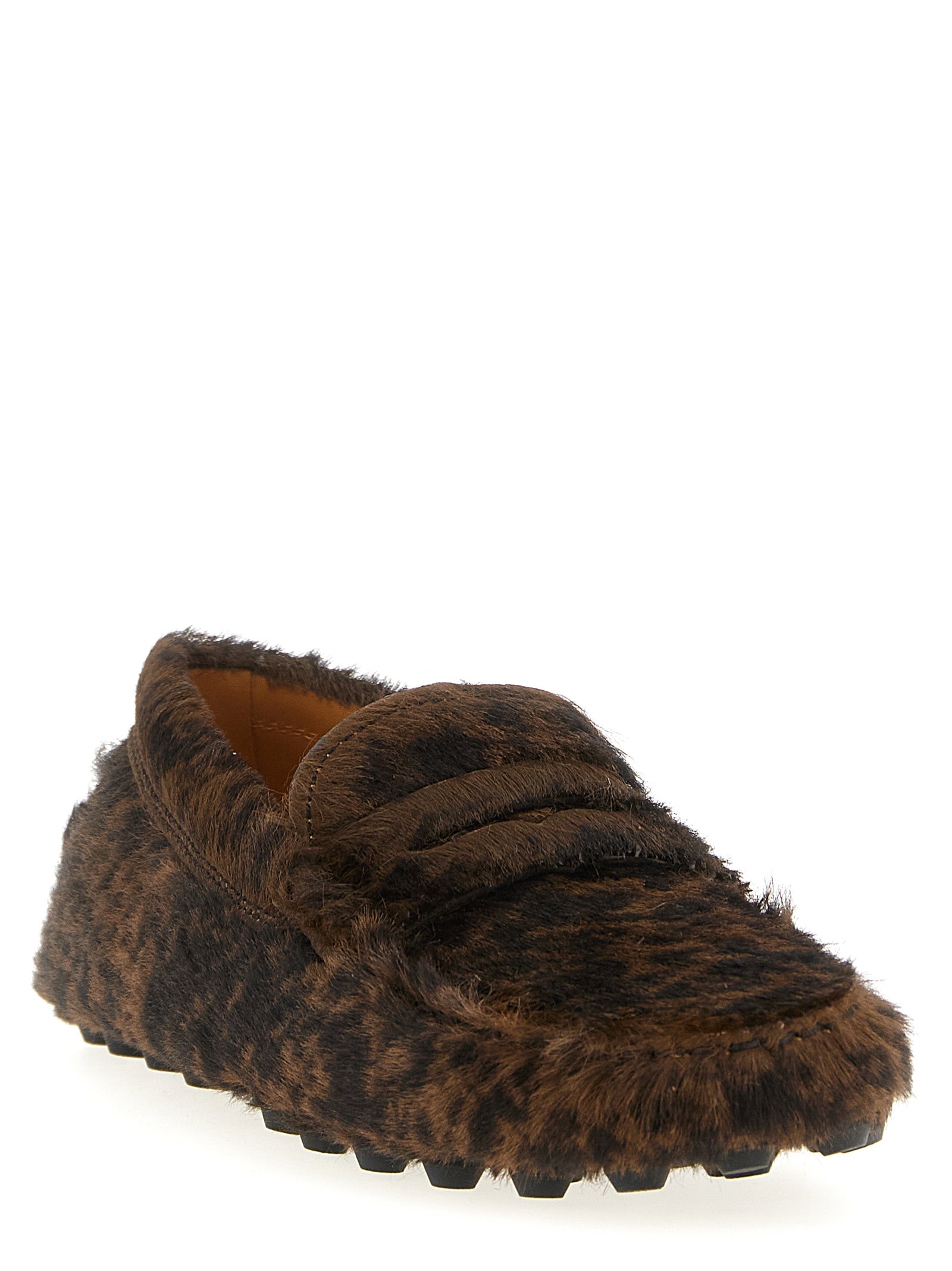 Tod's Brown Calfskin Slip-On Women's Loafers