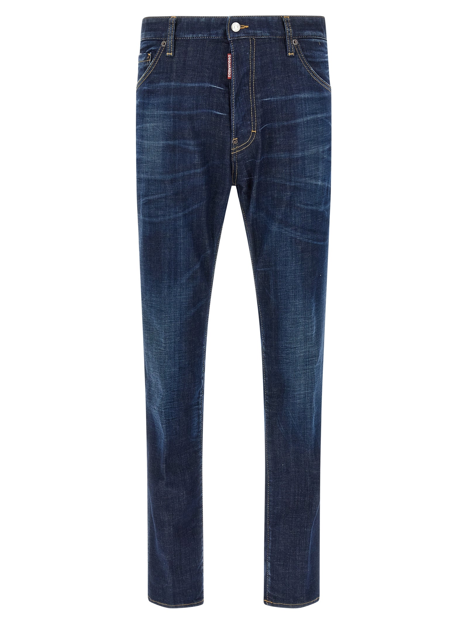 Dsquared² Blue Cotton Straight-Leg Men's Jeans