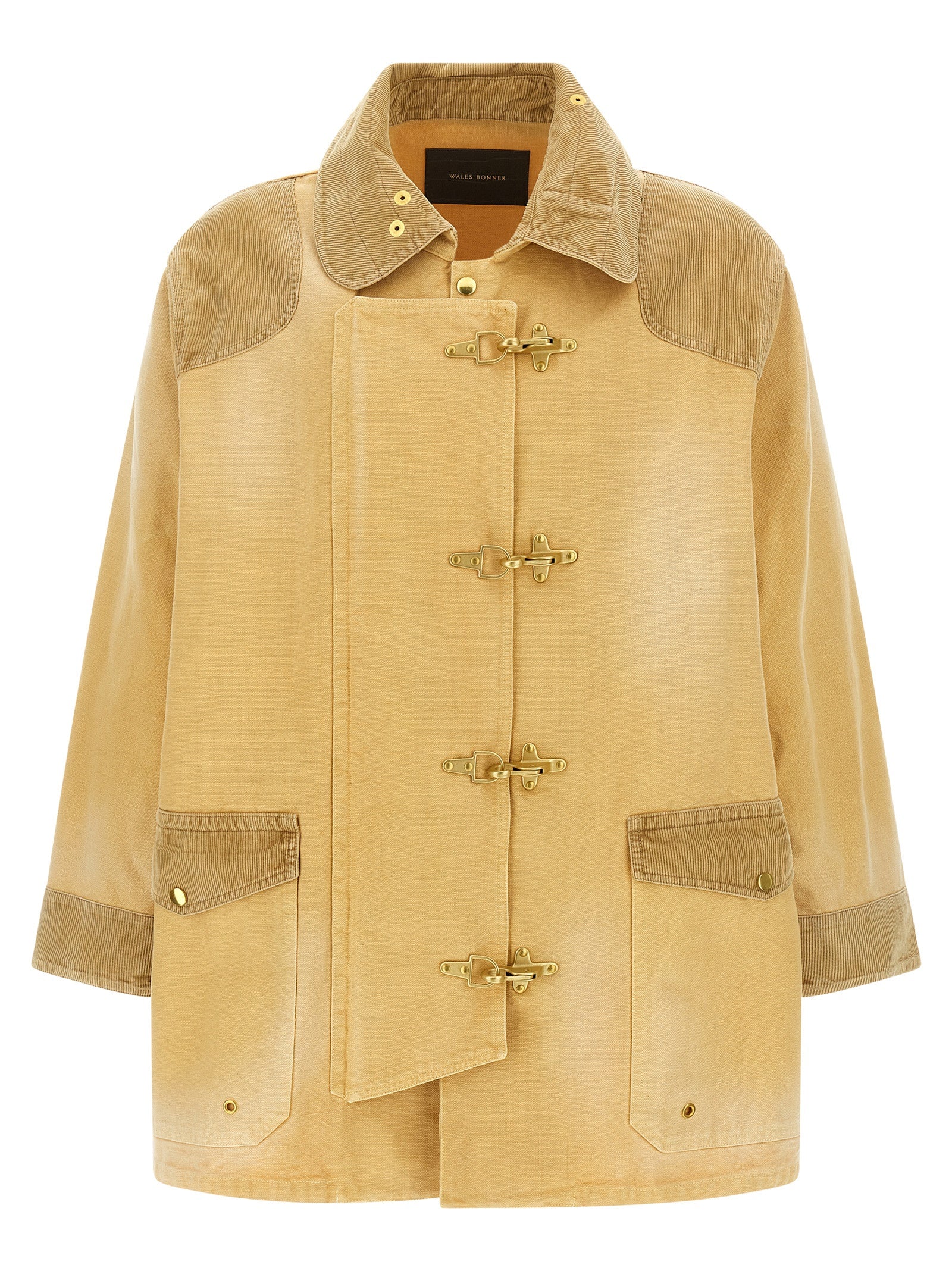 WALES BONNER Beige Cotton Men's Coat