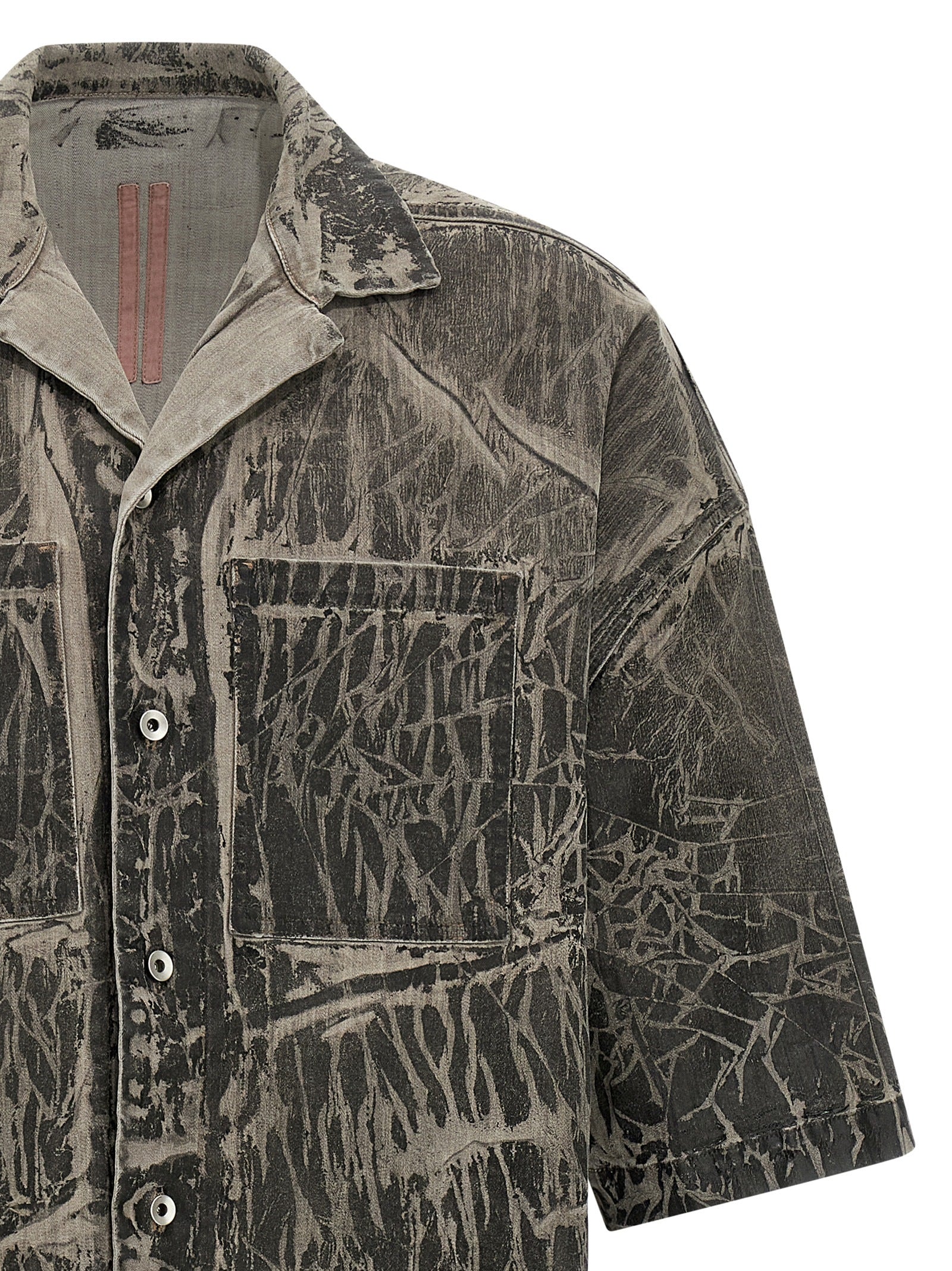 DRKSHDW Gray Cotton Men's Blouse