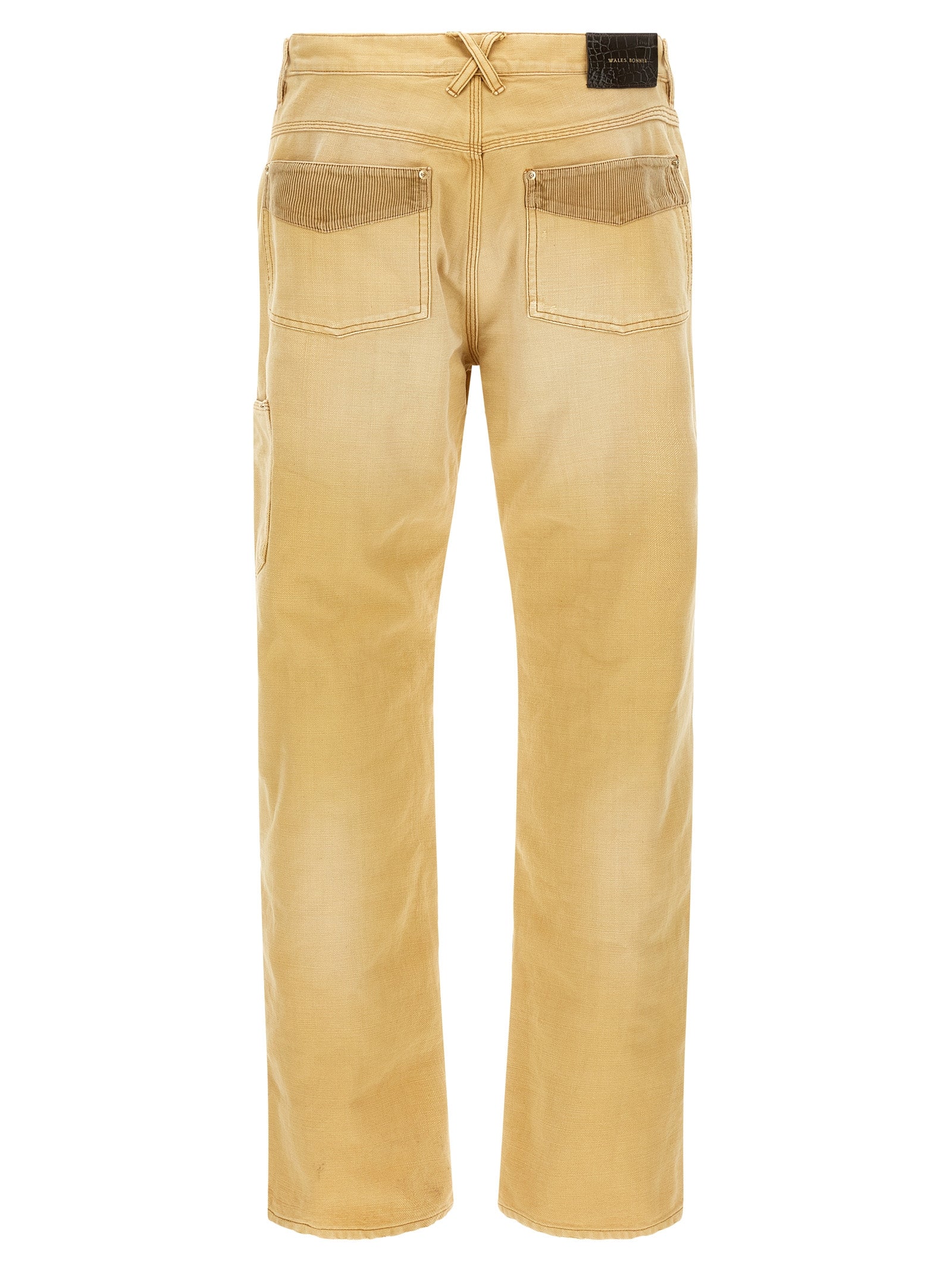 WALES BONNER Beige Cotton Casual Men's Pants