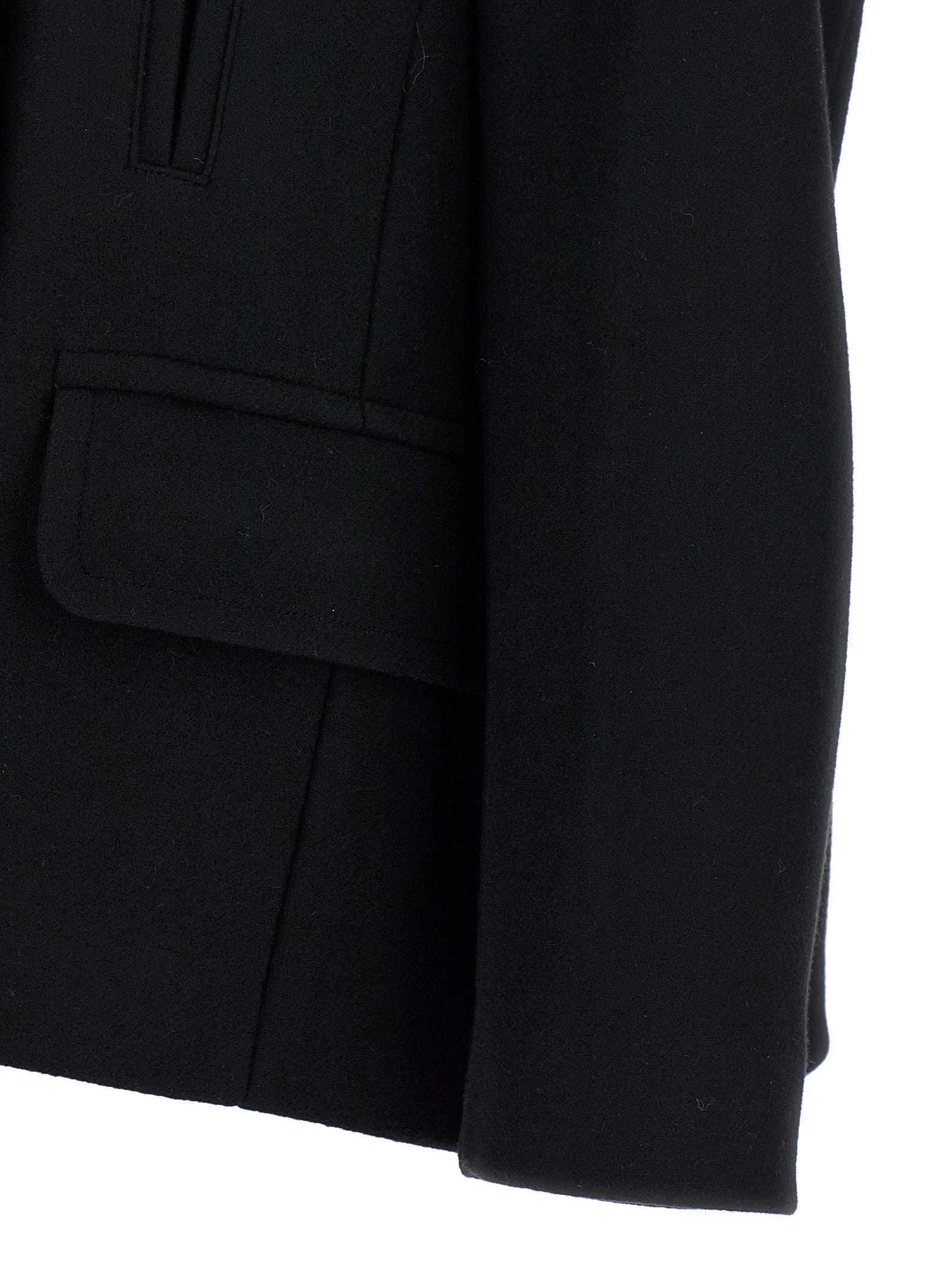 Dries Van Noten Black Wool Women's Coat