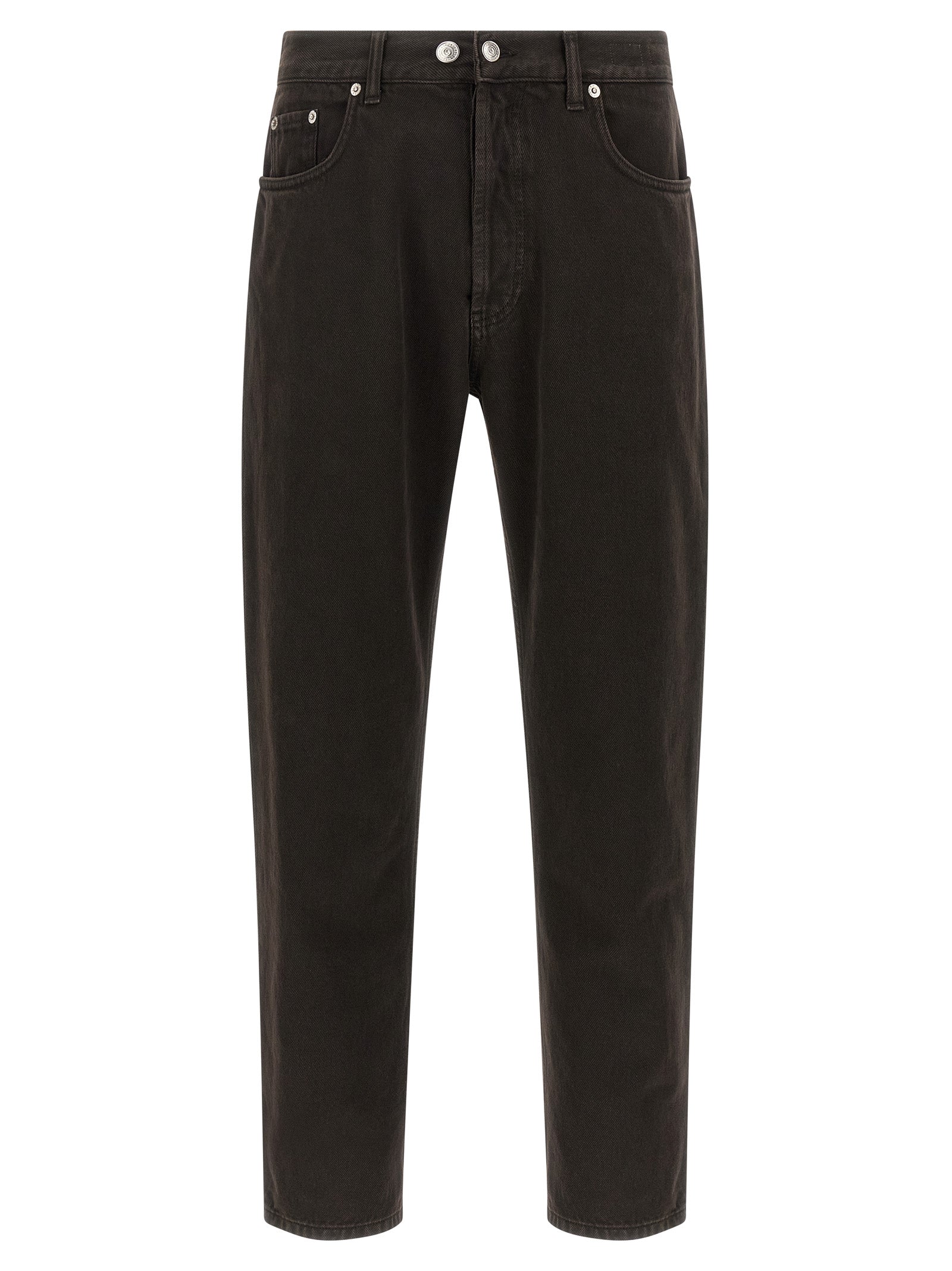 Department 5 Black Cotton Tapered Men's Jeans