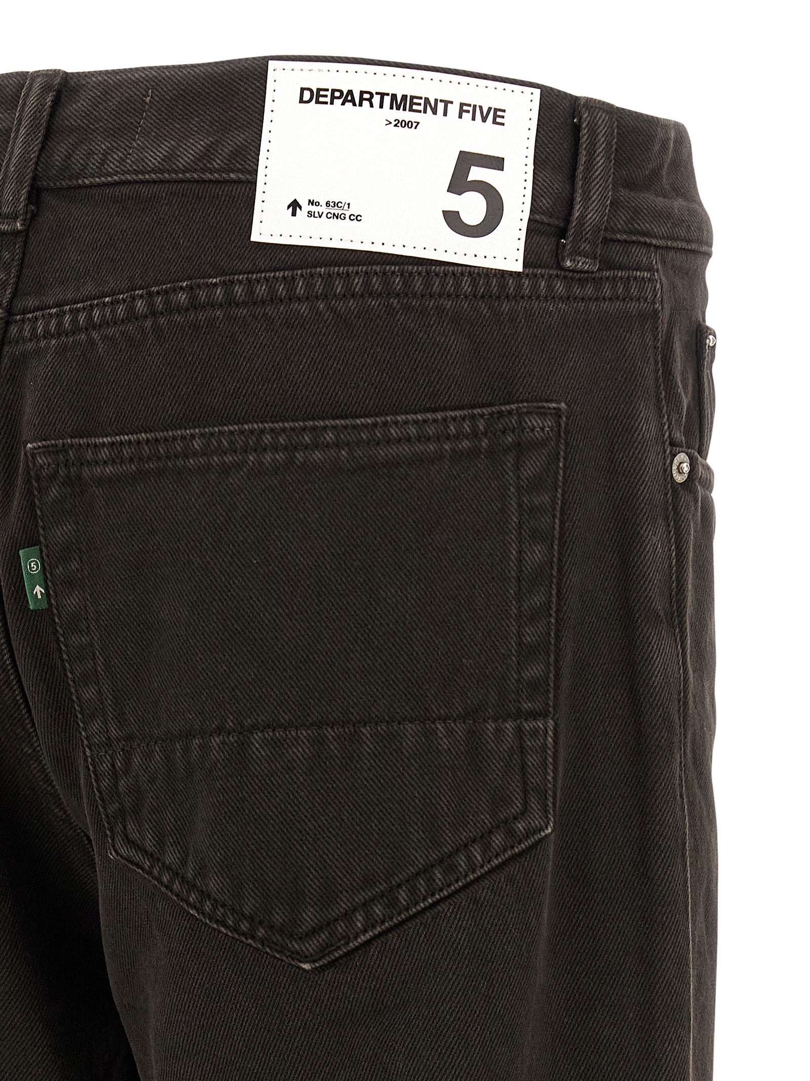 Department 5 Black Cotton Tapered Men's Jeans