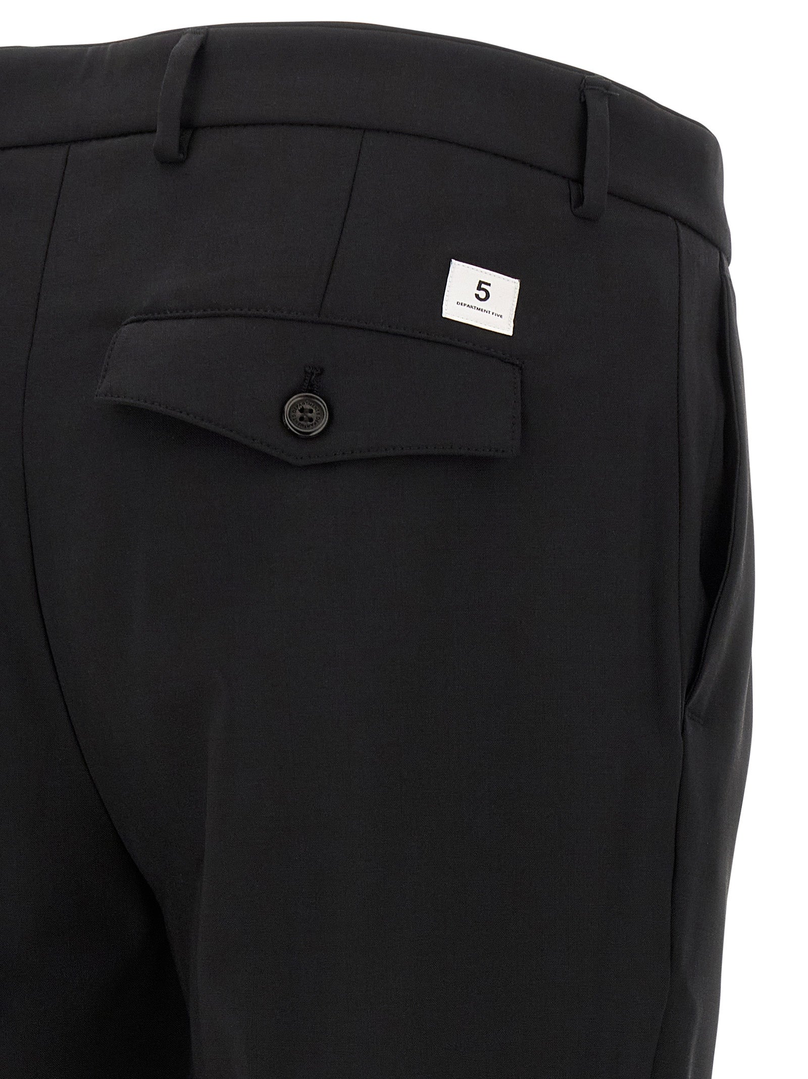 Department 5 Black Virgin Wool Cropped Men's Pants
