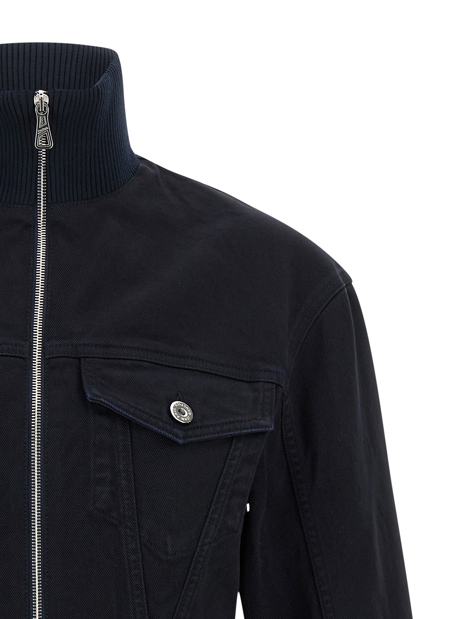 Jean Paul Gaultier Blue Cotton Denim Women's Jacket