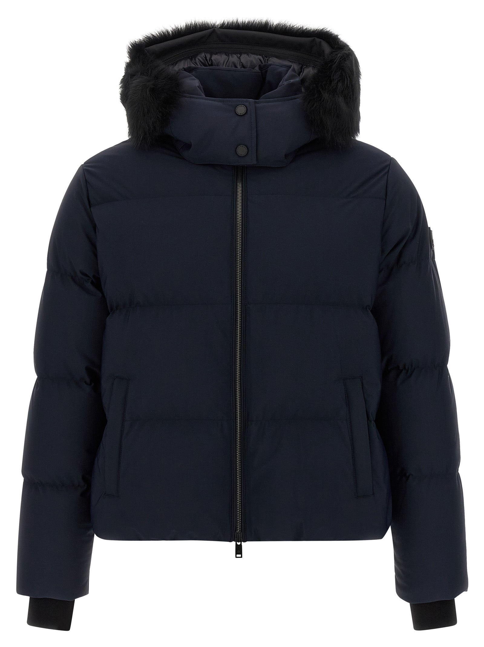 Moose Knuckles Blue Nylon Full-Length Men's Jacket