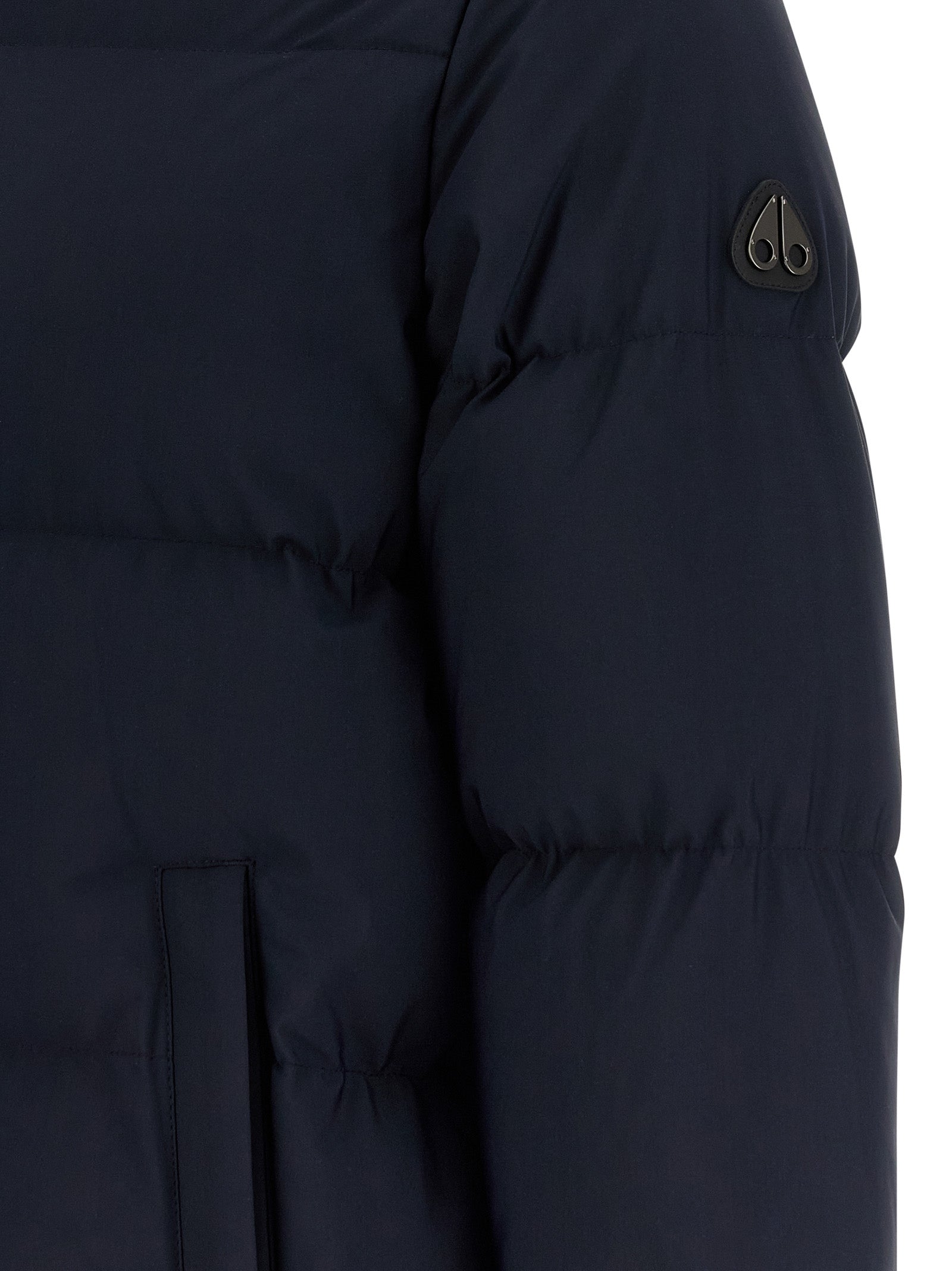 Moose Knuckles Blue Nylon Full-Length Men's Jacket