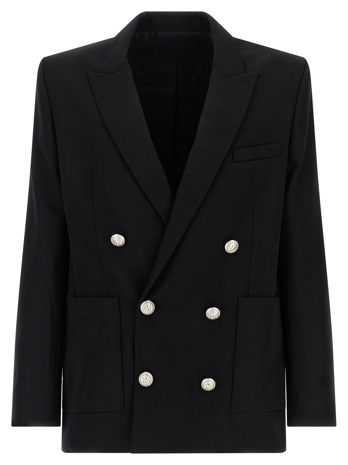 Balmain Black Virgin Wool Men's Blazer