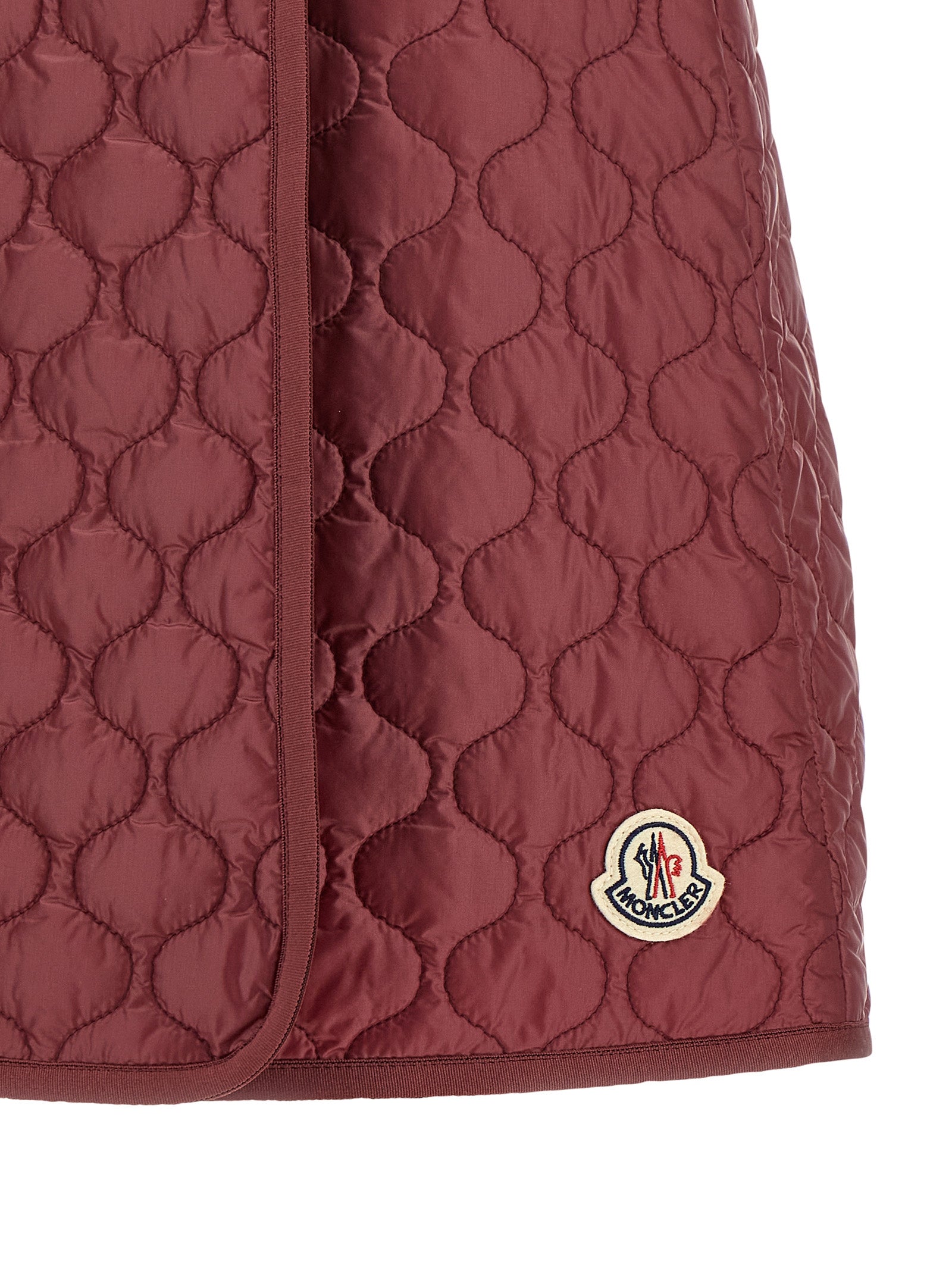Moncler Bordeaux Polyamide Long Women's Skirt