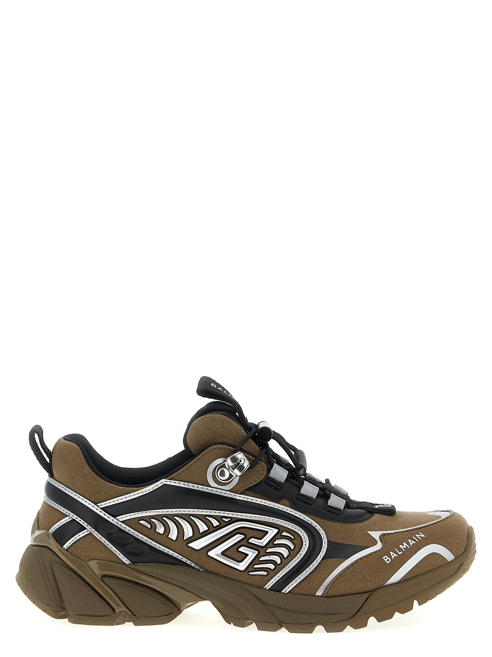 Balmain Bicolor Polyethylene Athletic Men's Sneakers