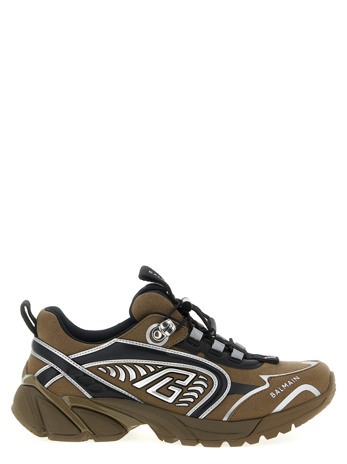 Balmain Bicolor Polyethylene Athletic Men's Sneakers