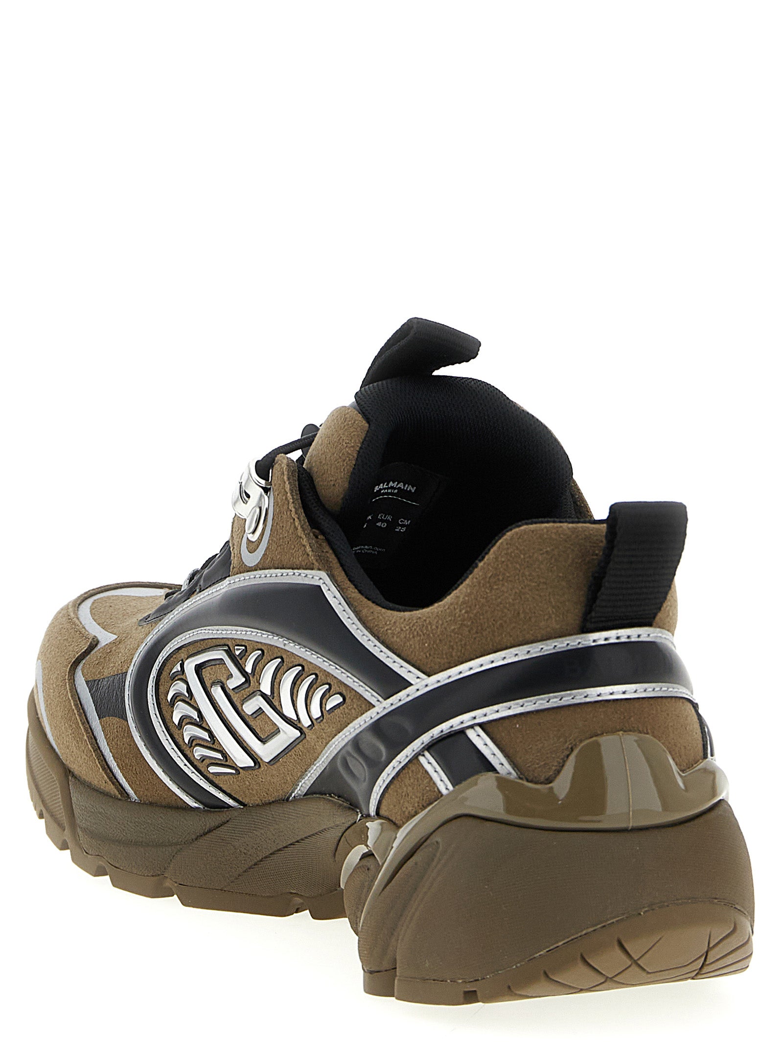 Balmain Bicolor Polyethylene Athletic Men's Sneakers