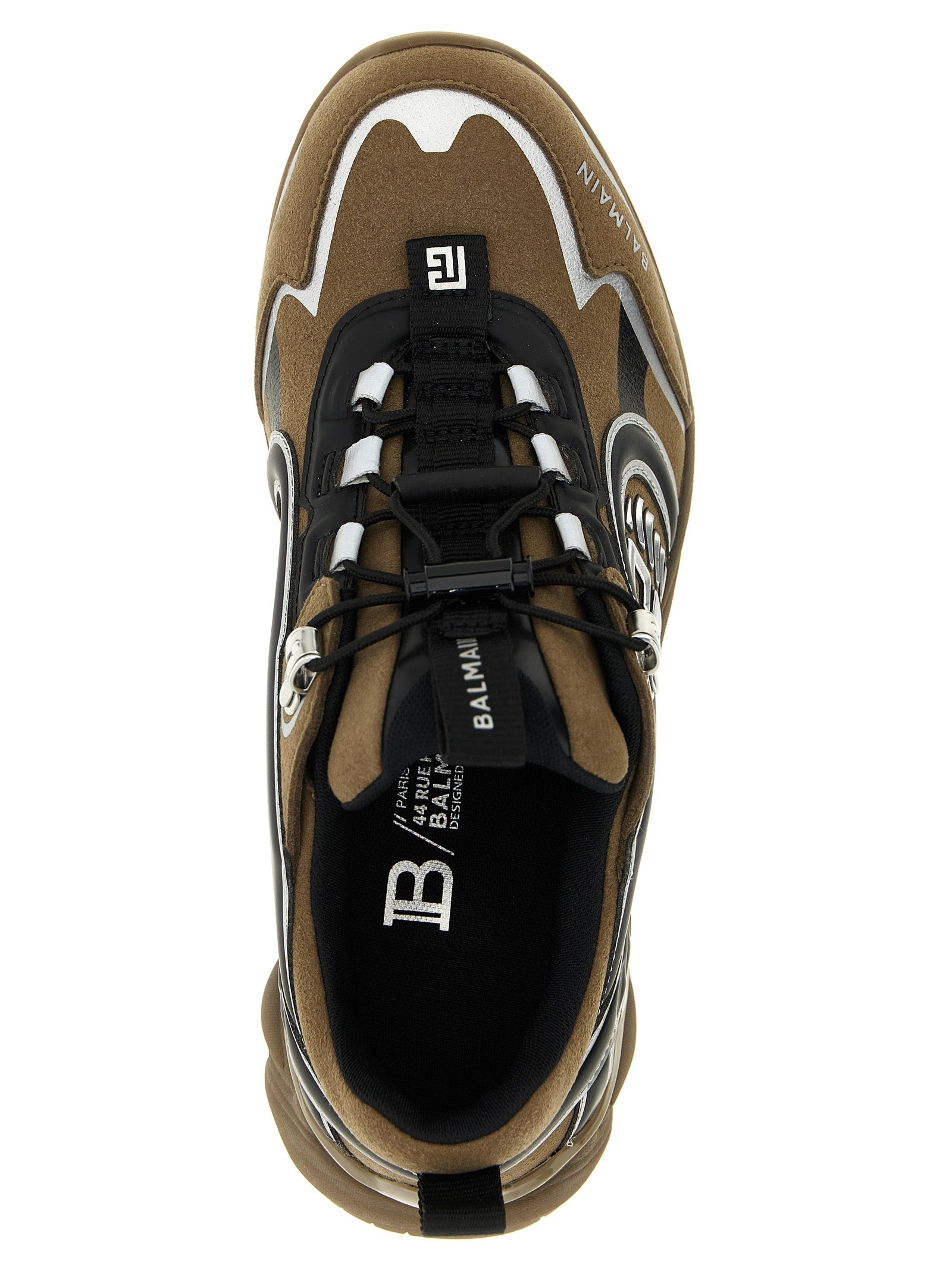 Balmain Bicolor Polyethylene Athletic Men's Sneakers