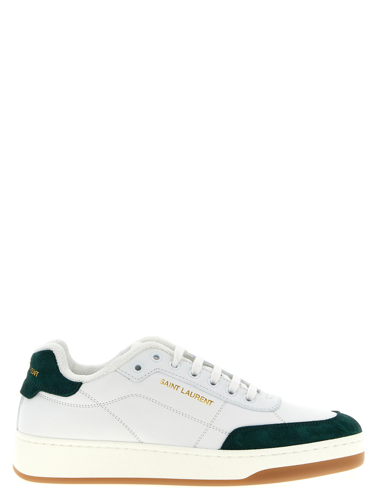 Saint Laurent Bicolor Calfskin Low Top Men's Sneakers