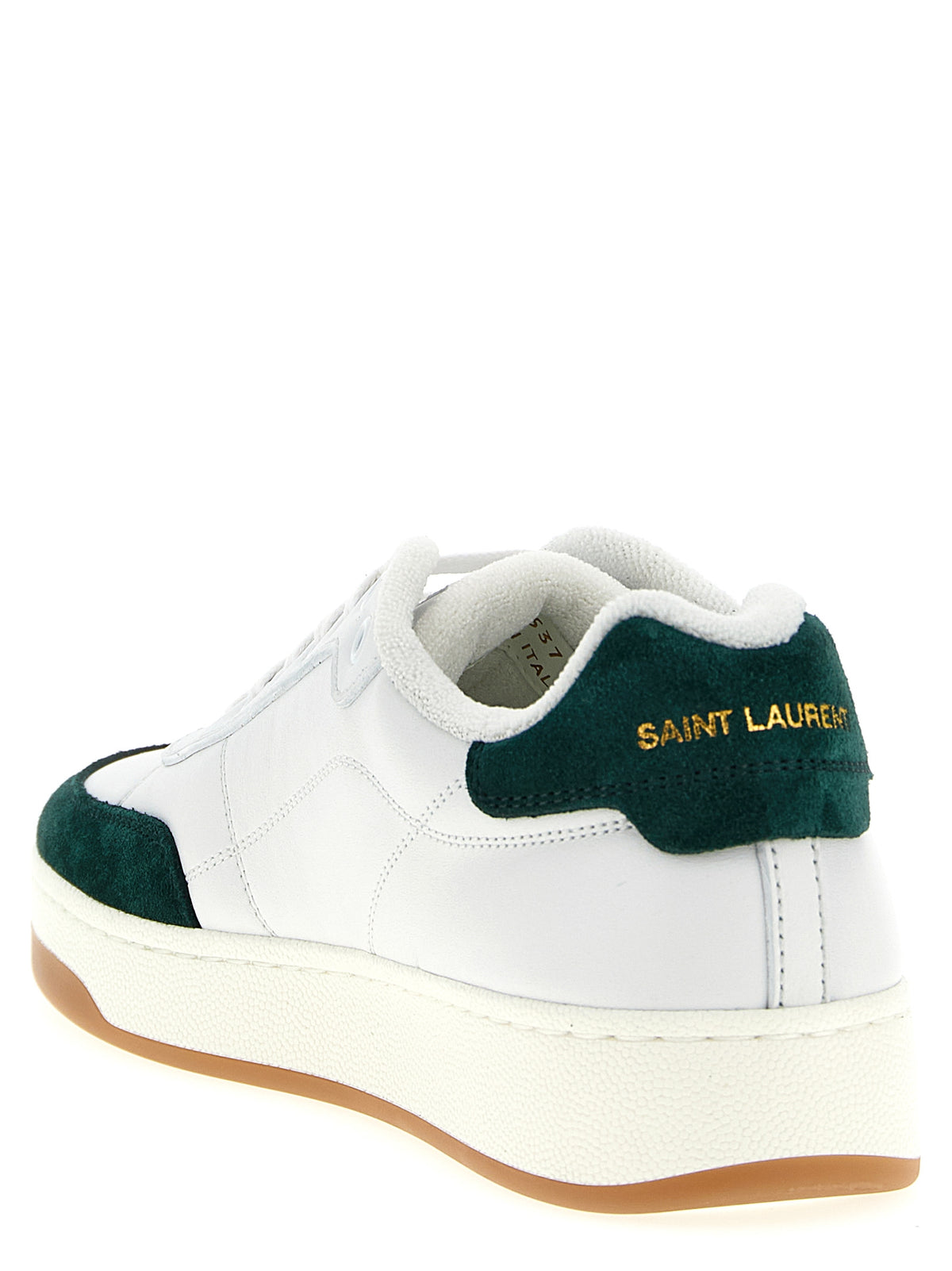 Saint Laurent Bicolor Calfskin Low Top Men's Sneakers