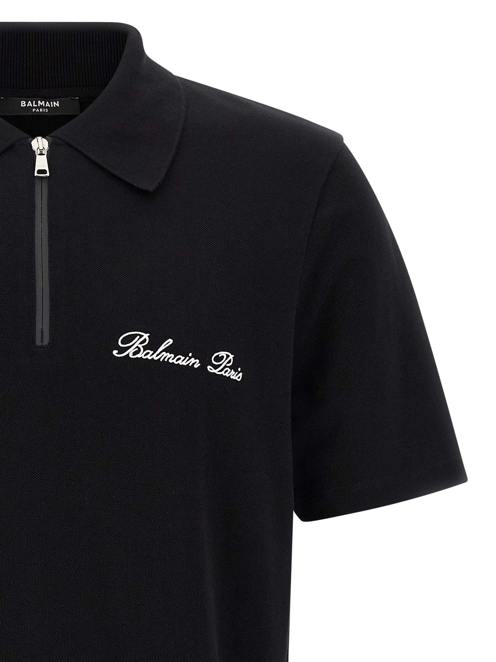 Balmain Bicolor Cotton Polo Men's Shirt