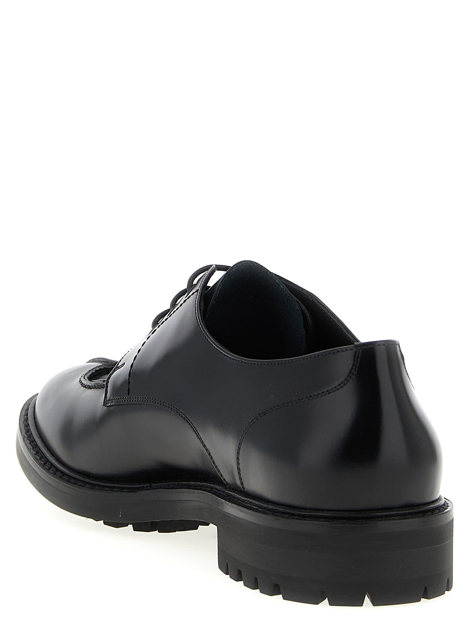 Saint Laurent Black Calfskin Oxfords And Men's Derbies