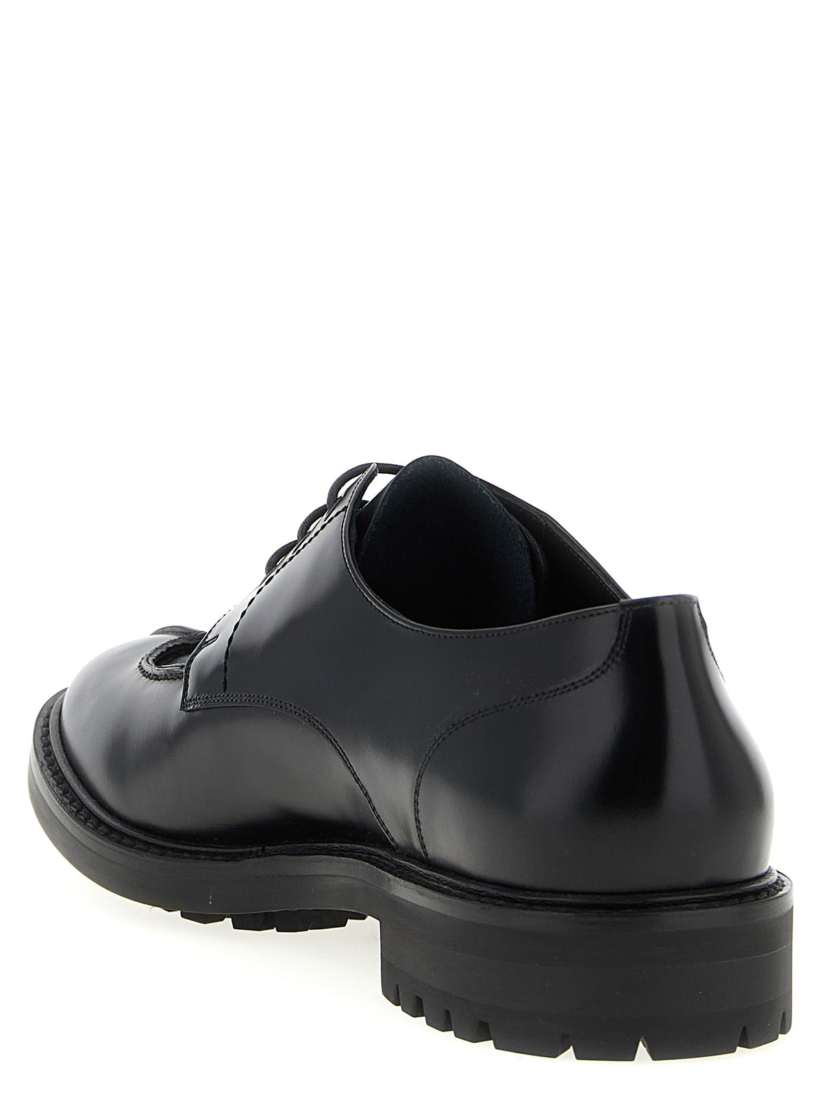 Saint Laurent Black Calfskin Oxfords And Men's Derbies